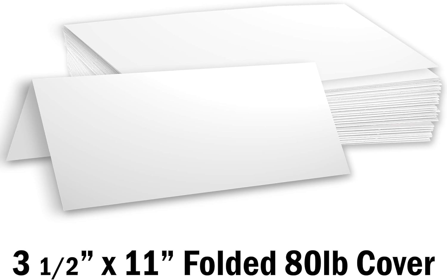 Hamilco Tent Cards 35x11 Folded Card Stock - 100 Pack