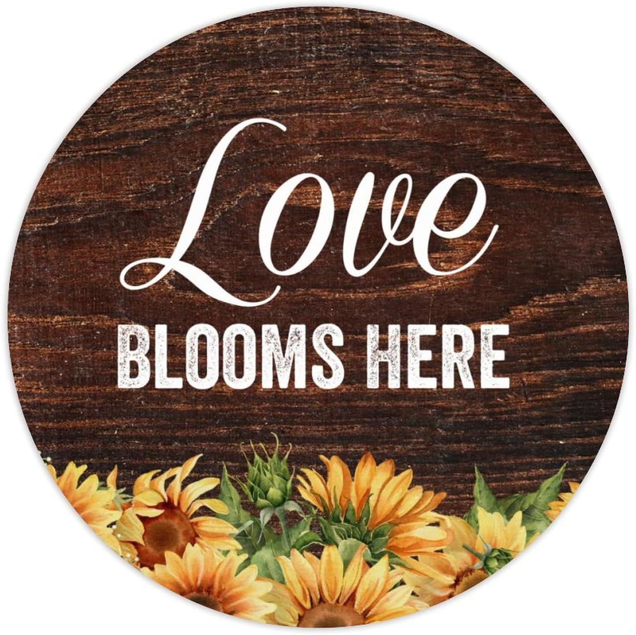 3in Round Label Stickers 100pcs Love Blooms Here Quotes