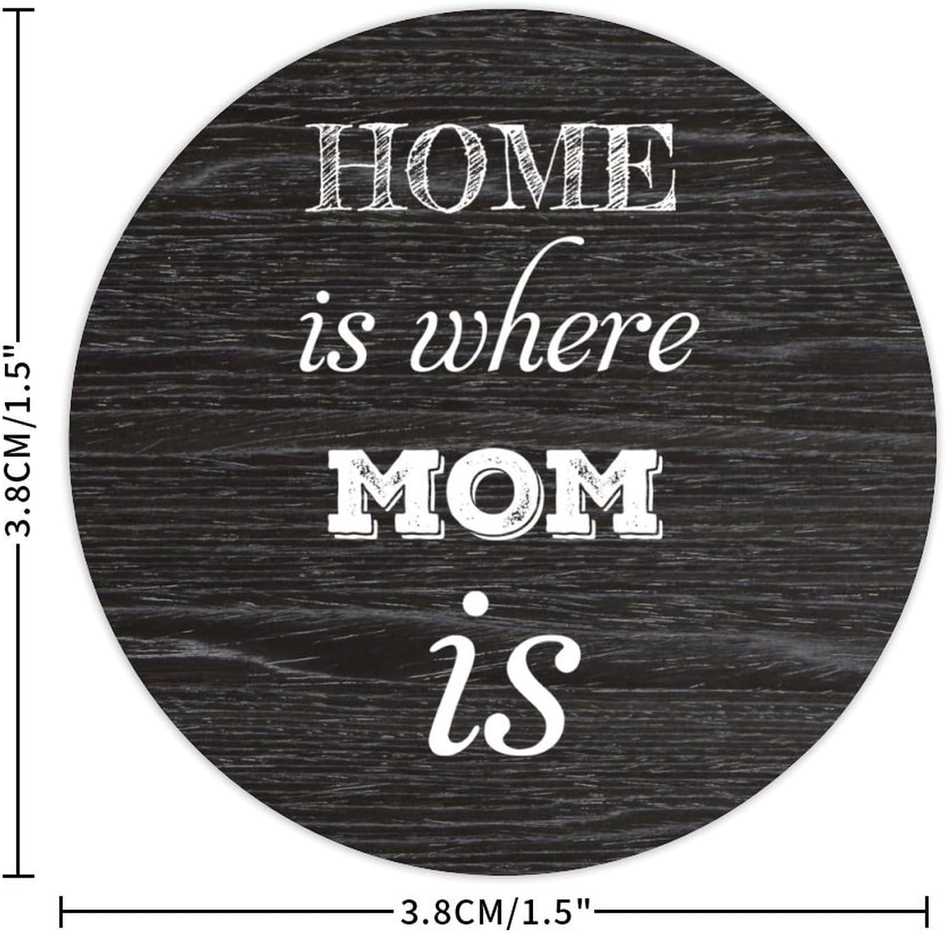 3in Round Label Stickers 100pcs for Home is Where Mom is Quotes