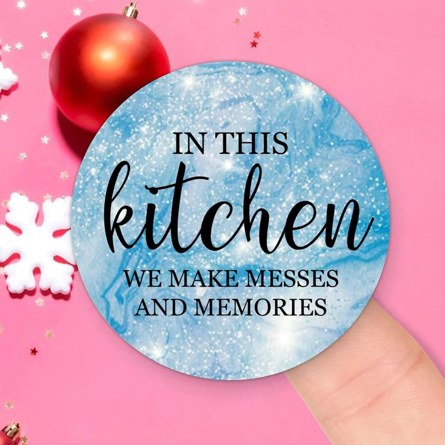 3 Inch Round Label Stickers 100pcs Kitchen Messes Memories Quotes Decals