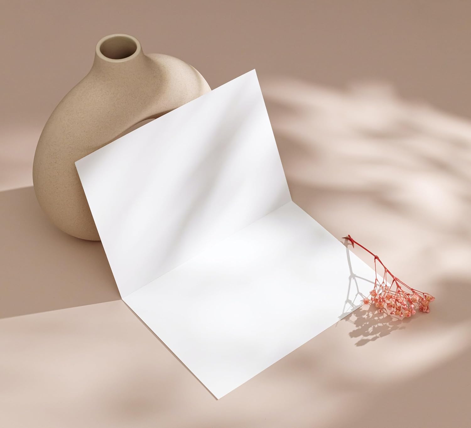 4x6 Plain White Folding Tent Cards Set of 50