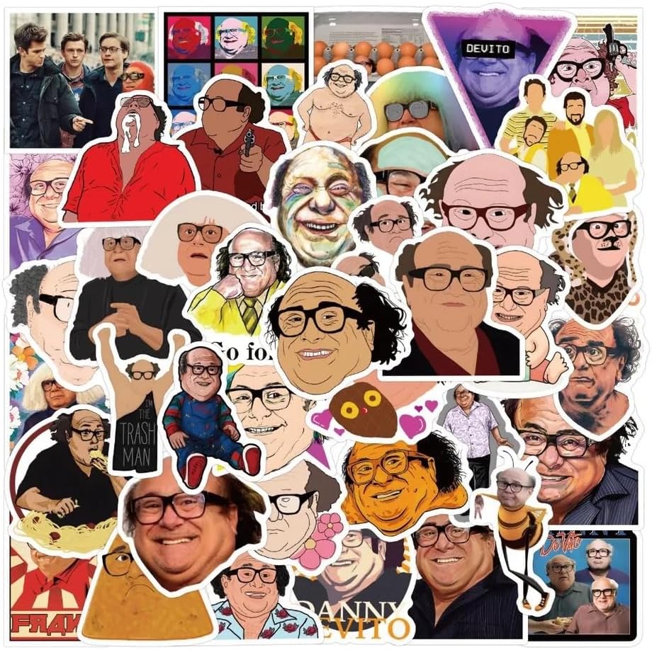 FRANKdesigns 50 Piece Danny DeVito Sticker Pack