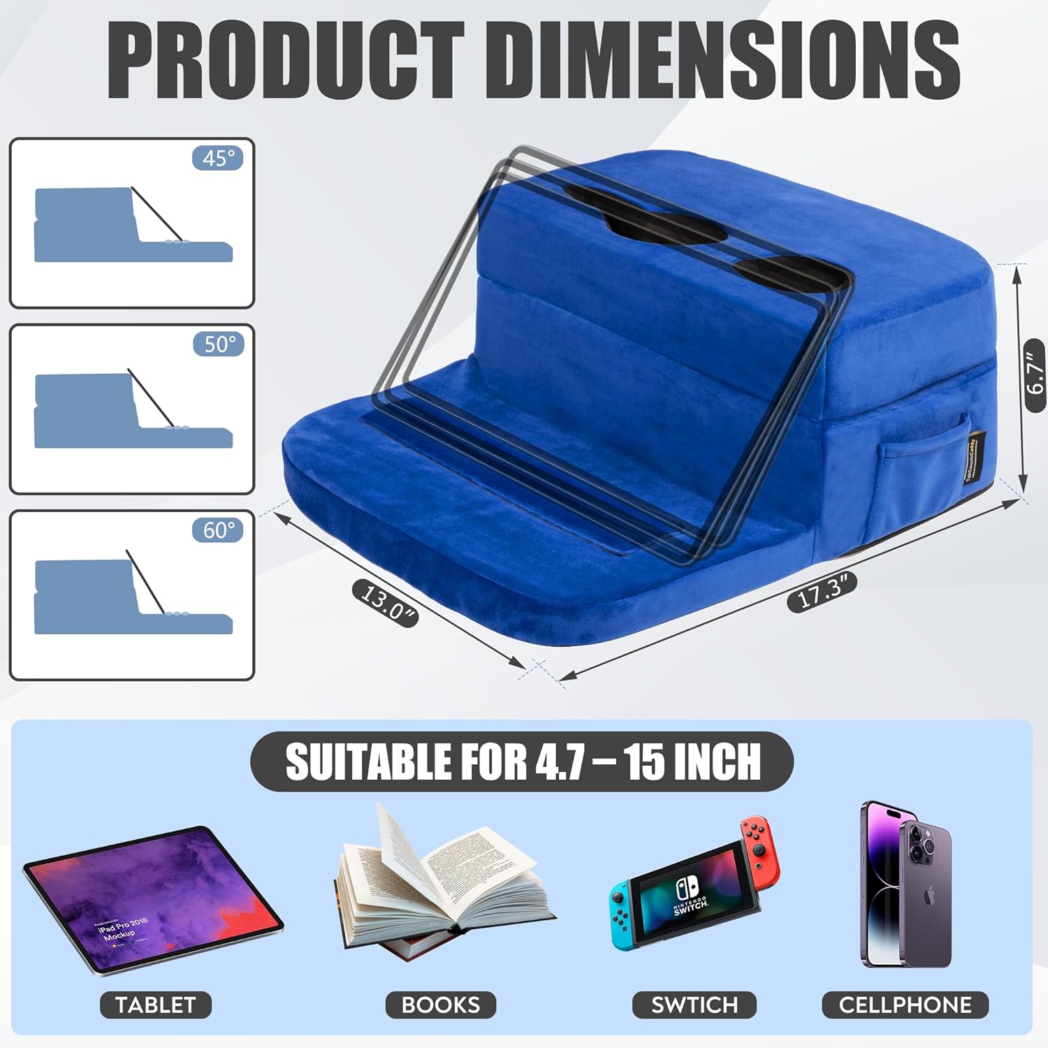 Couch Cup Holder Tray Pillow - Bed Sofa RV Car Compatible