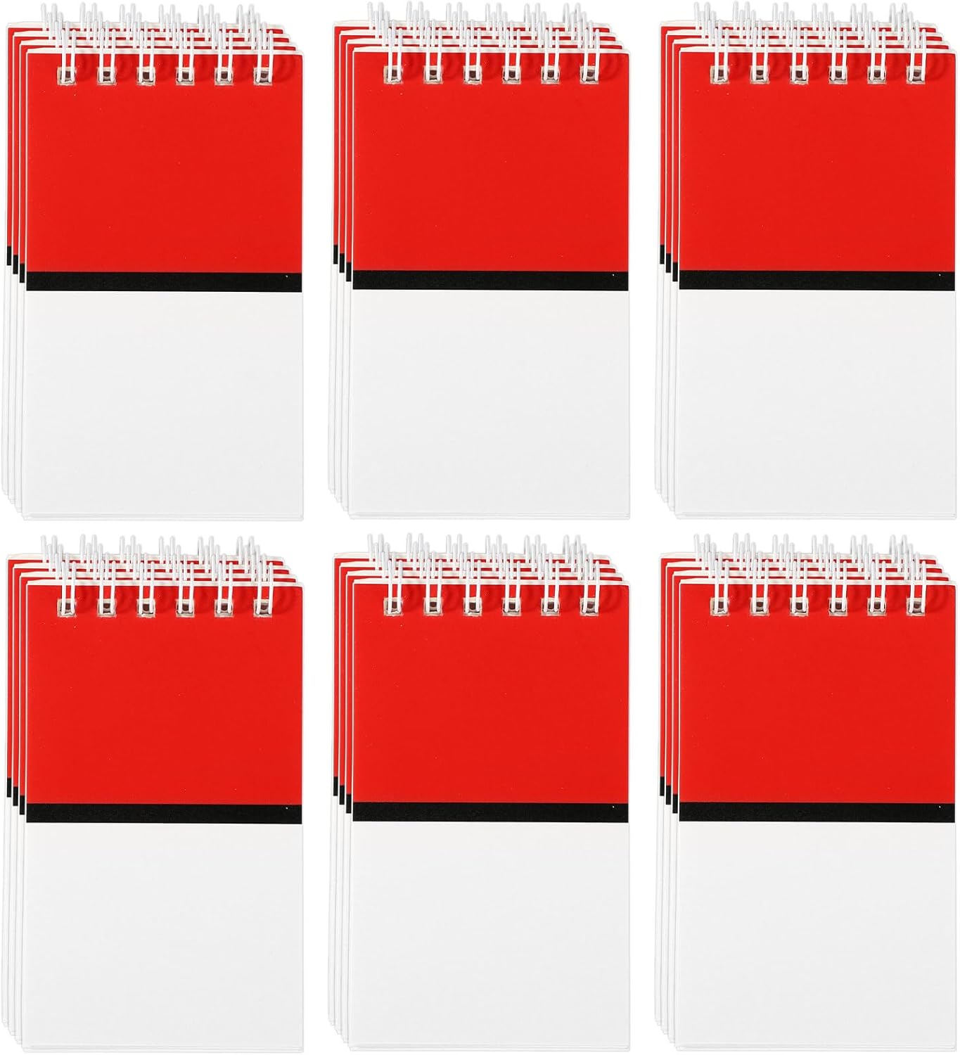 24pcs Mini Spiral Notebooks Red White Cartoon Anime Theme