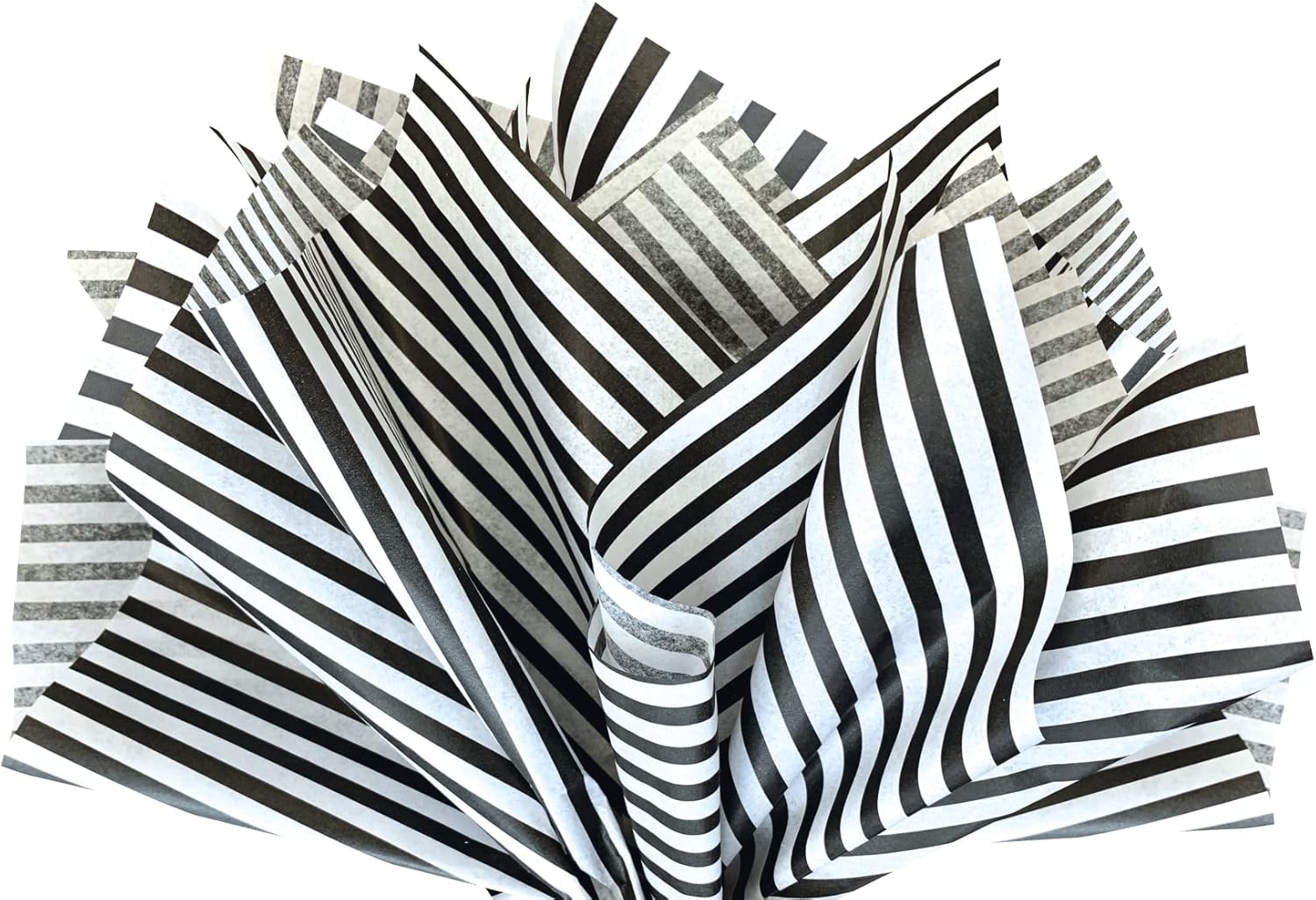 Flexicore Packaging Black Pin Stripe Tissue Paper 10 Sheets