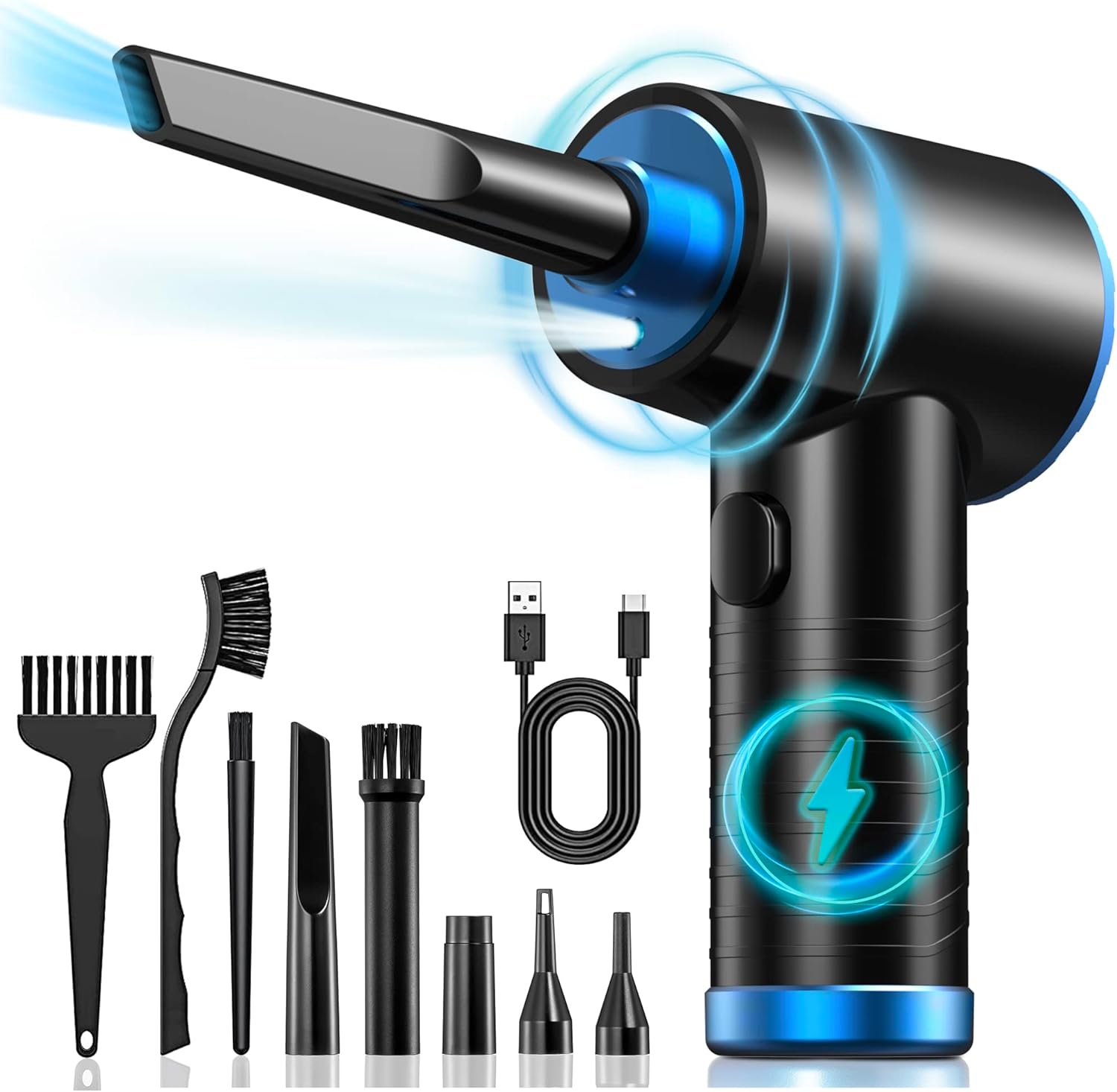 KEIMI Cordless Compressed Air Duster with LED Light