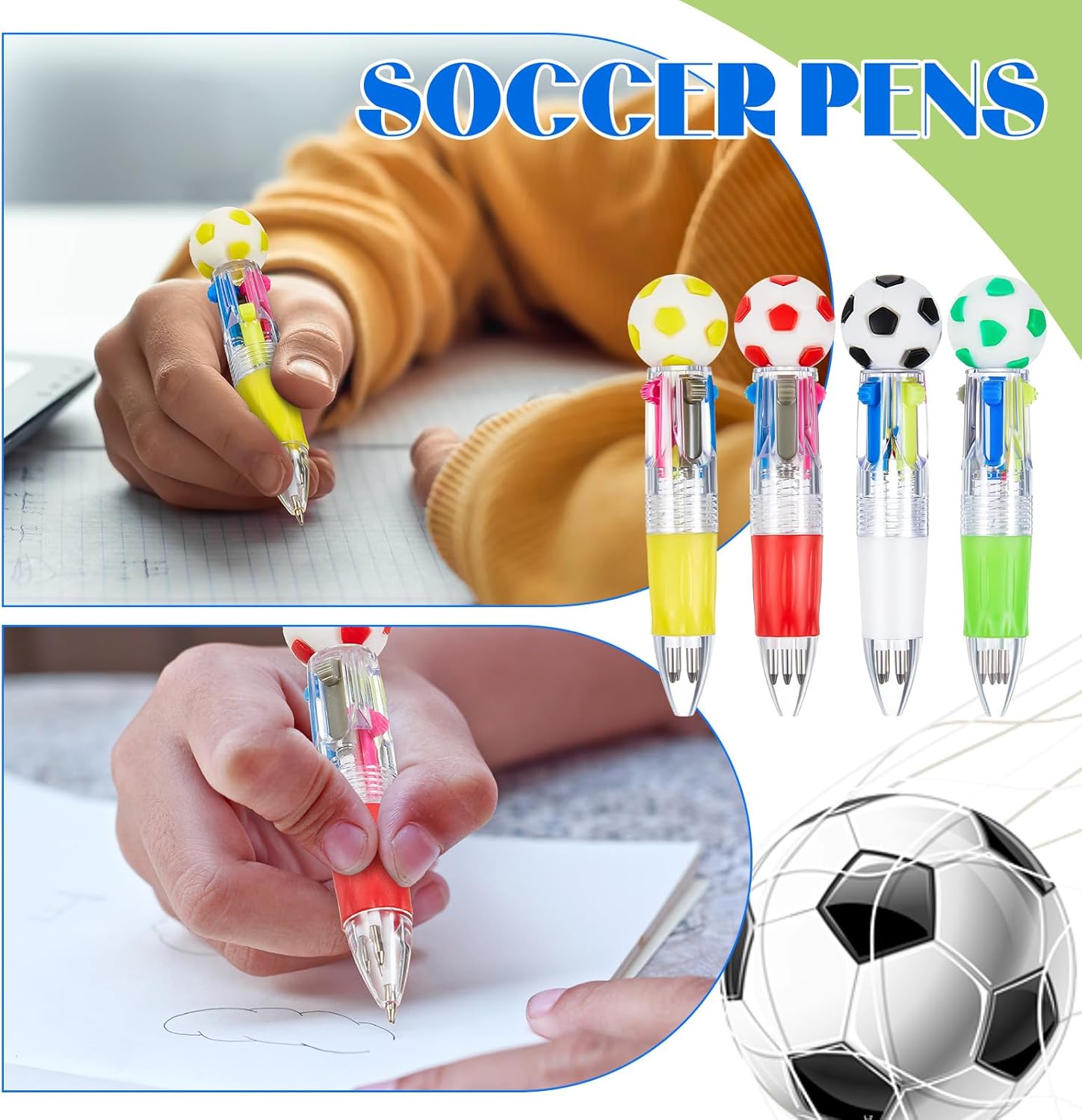 Kosiz 24 Pack Soccer Themed Multicolor Pens