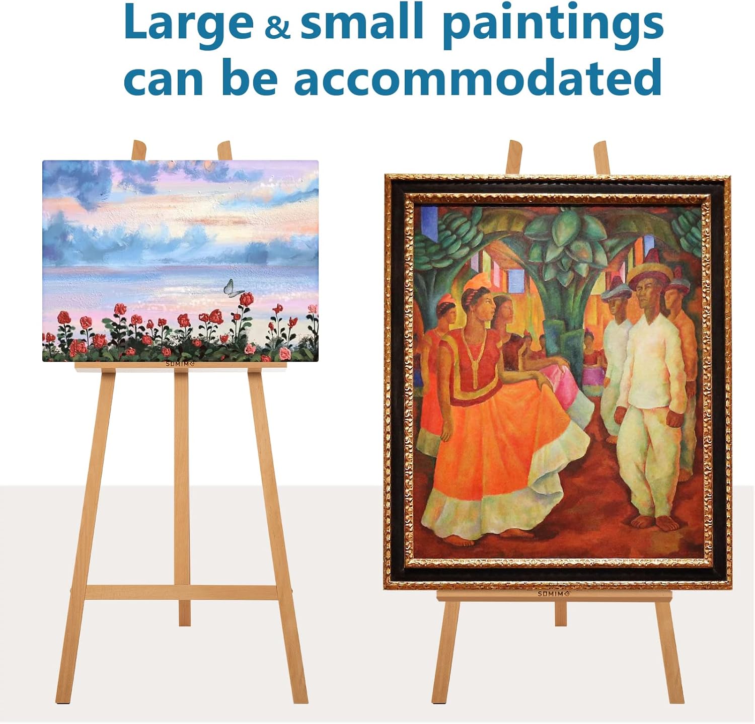Somime A-Frame Wooden Display Easel Up to 90 High