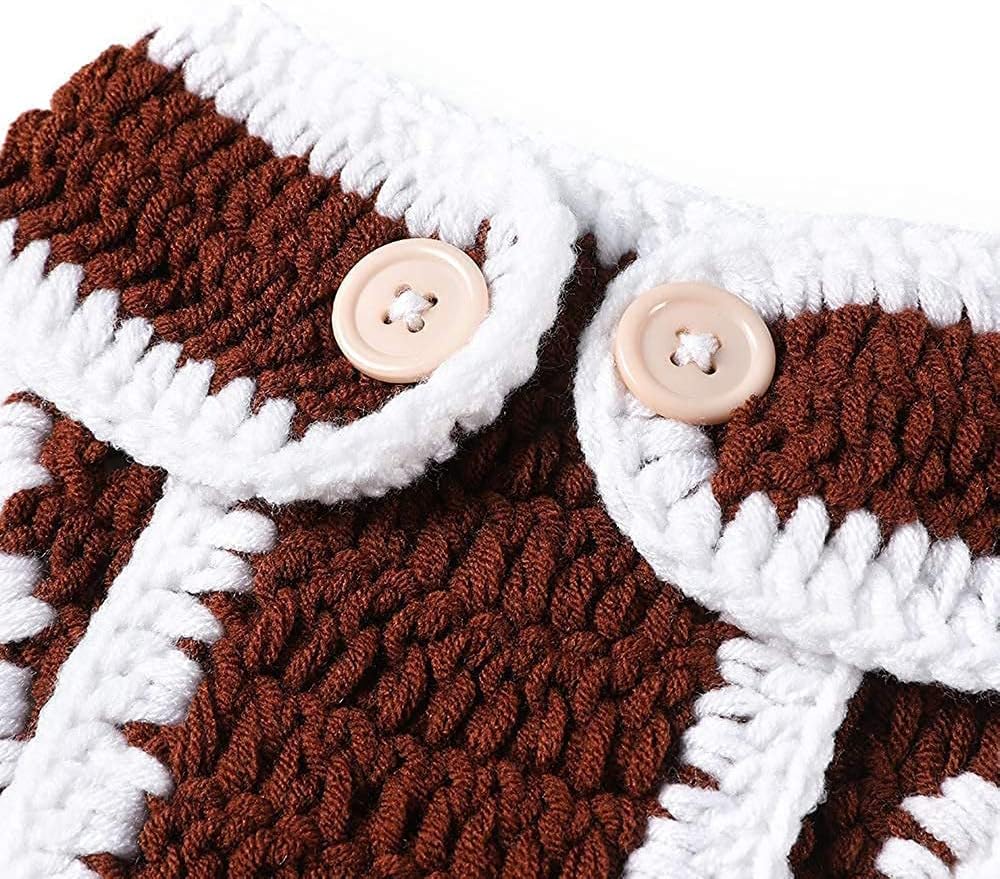 Qyeaber Newborn Baby Girl Crochet Costume