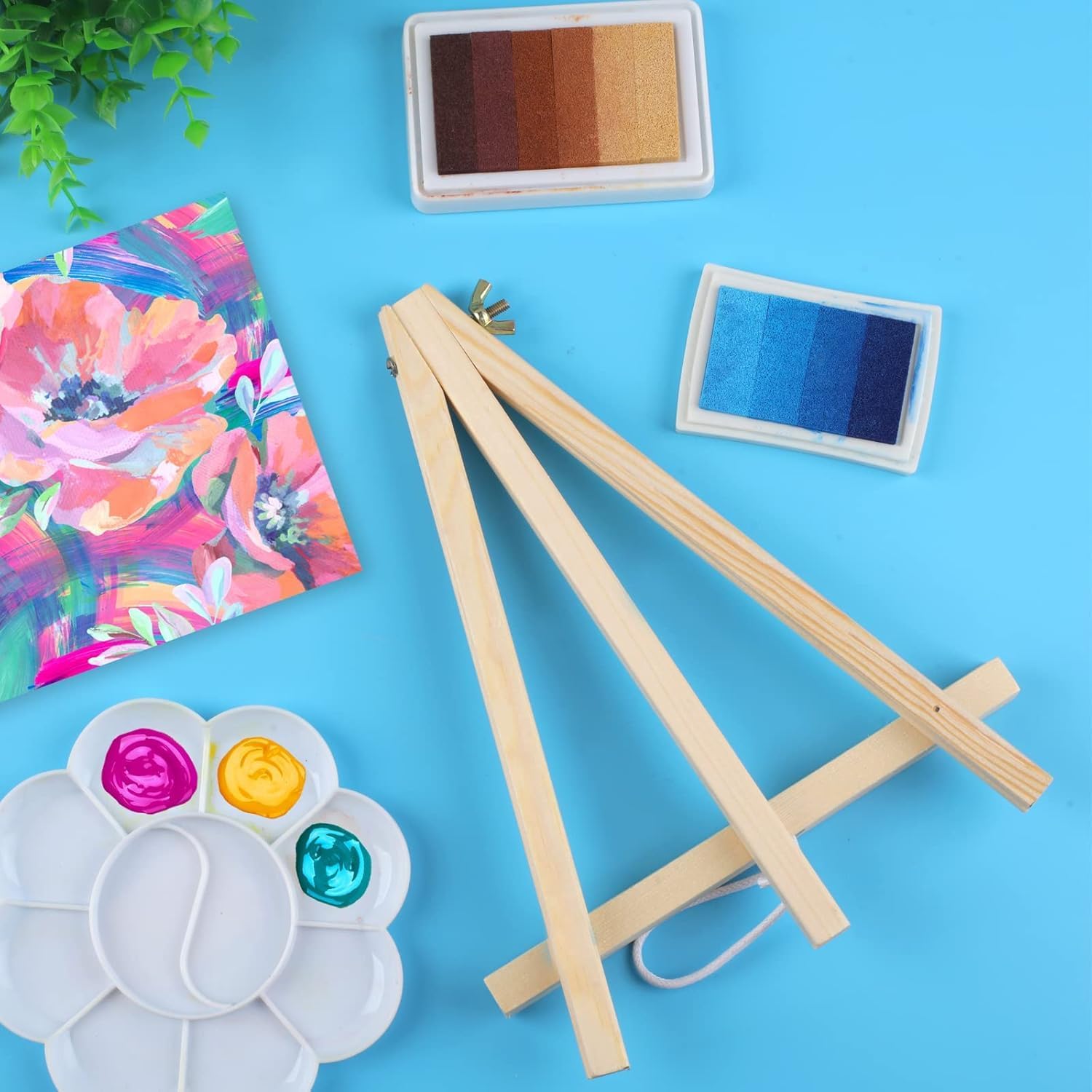 14 Pack 9 Inch Wood Easel for Painting and Art
