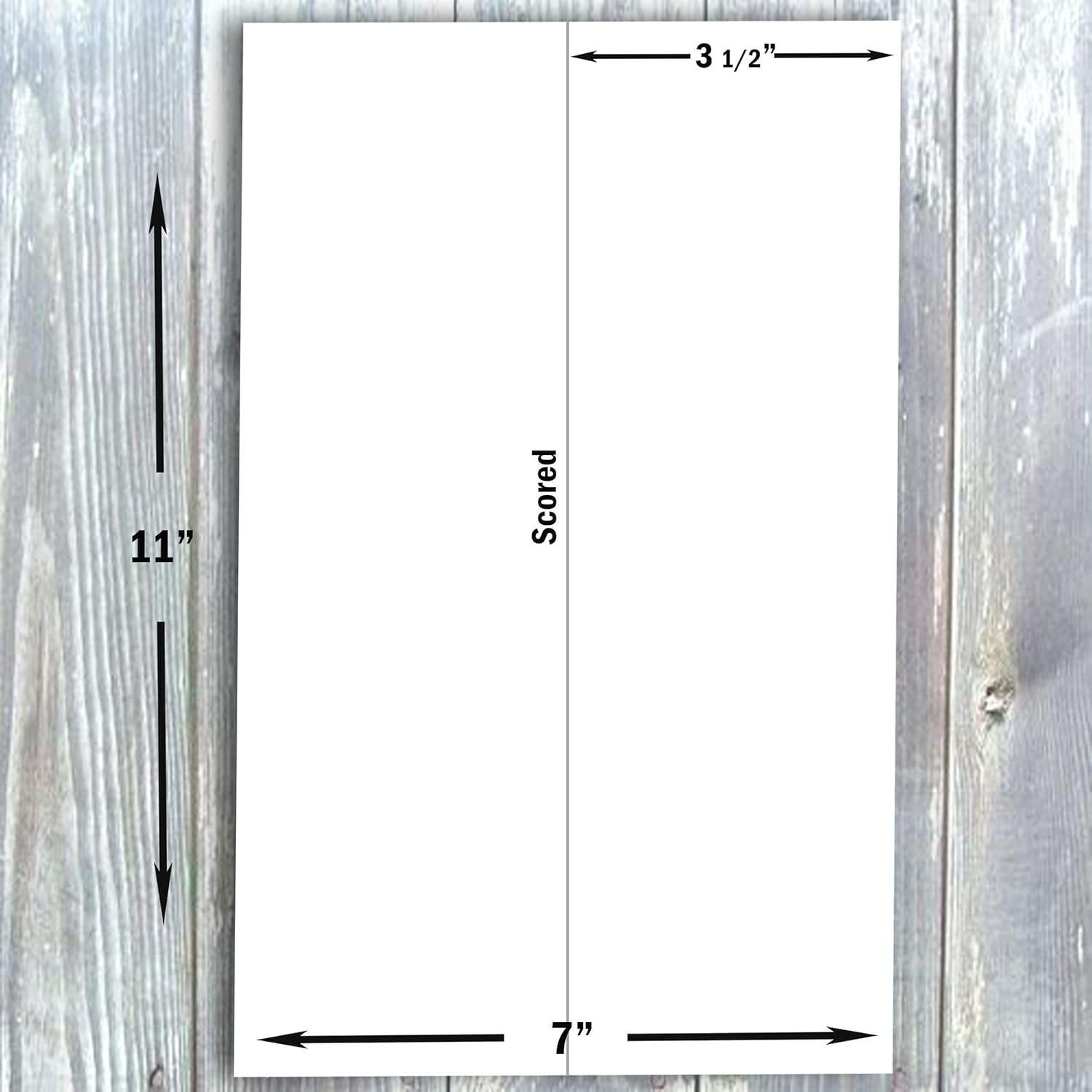 Hamilco Tent Cards 35x11 Folded Card Stock - 100 Pack