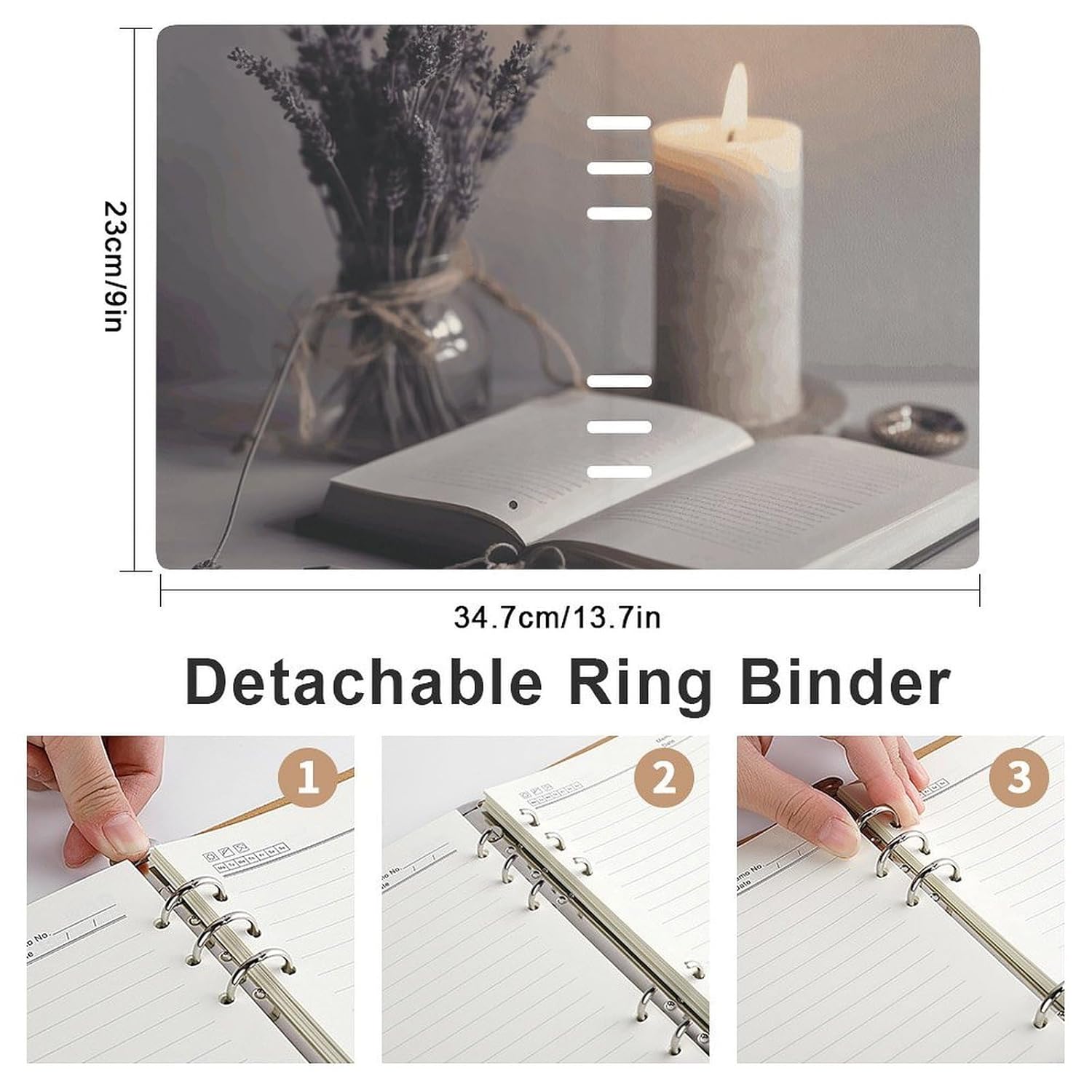KLWQR Light A Candle Spiral Journal Notebook for Women
