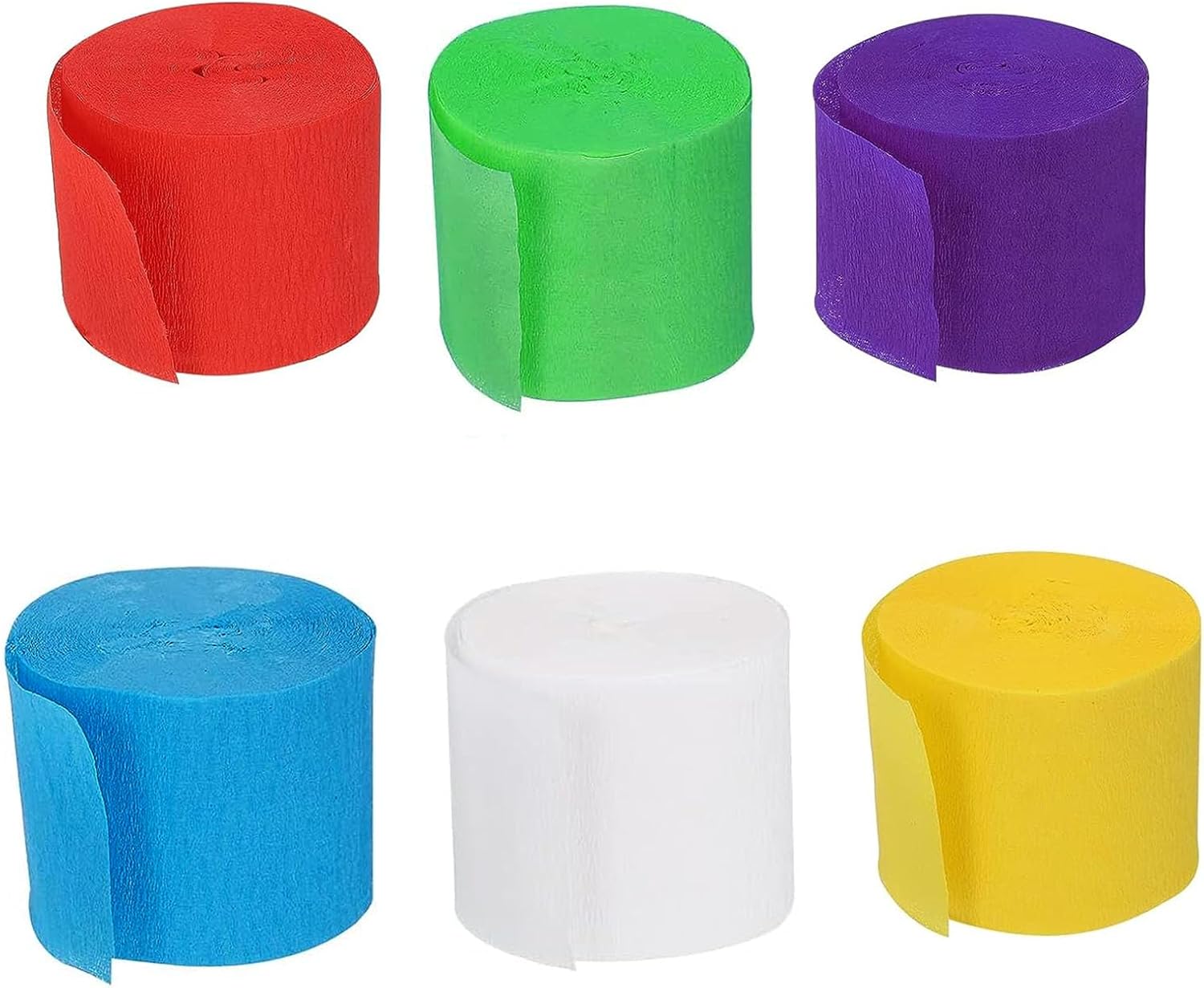 YYaaloa Crepe Paper Streamers 6 Rolls 492ft Rainbow
