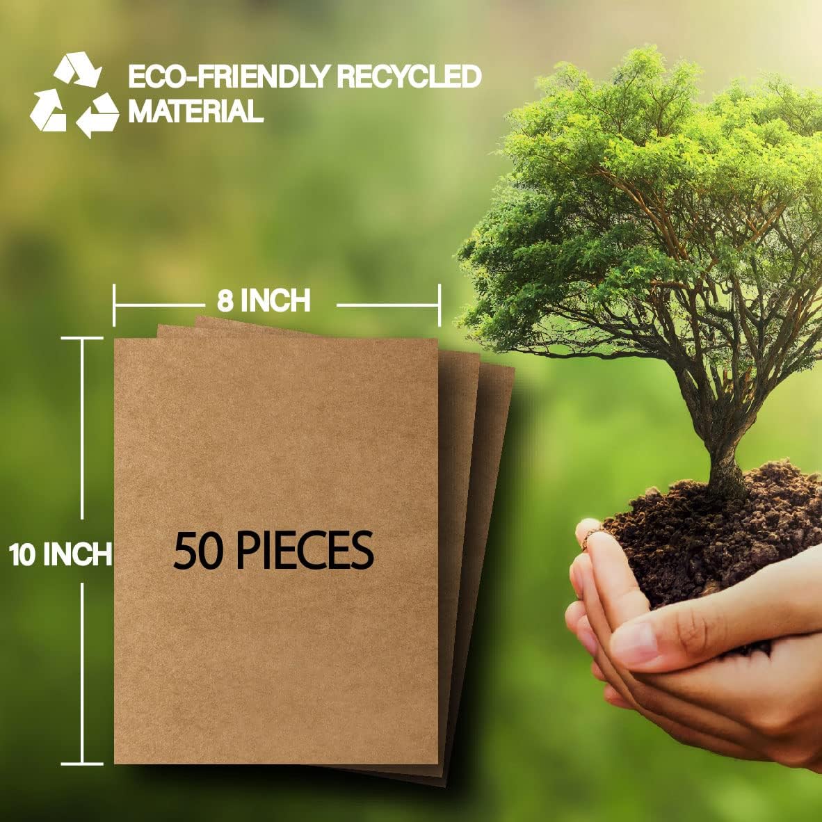 50 Pack 8x10 Inch Corrugated Cardboard Sheets