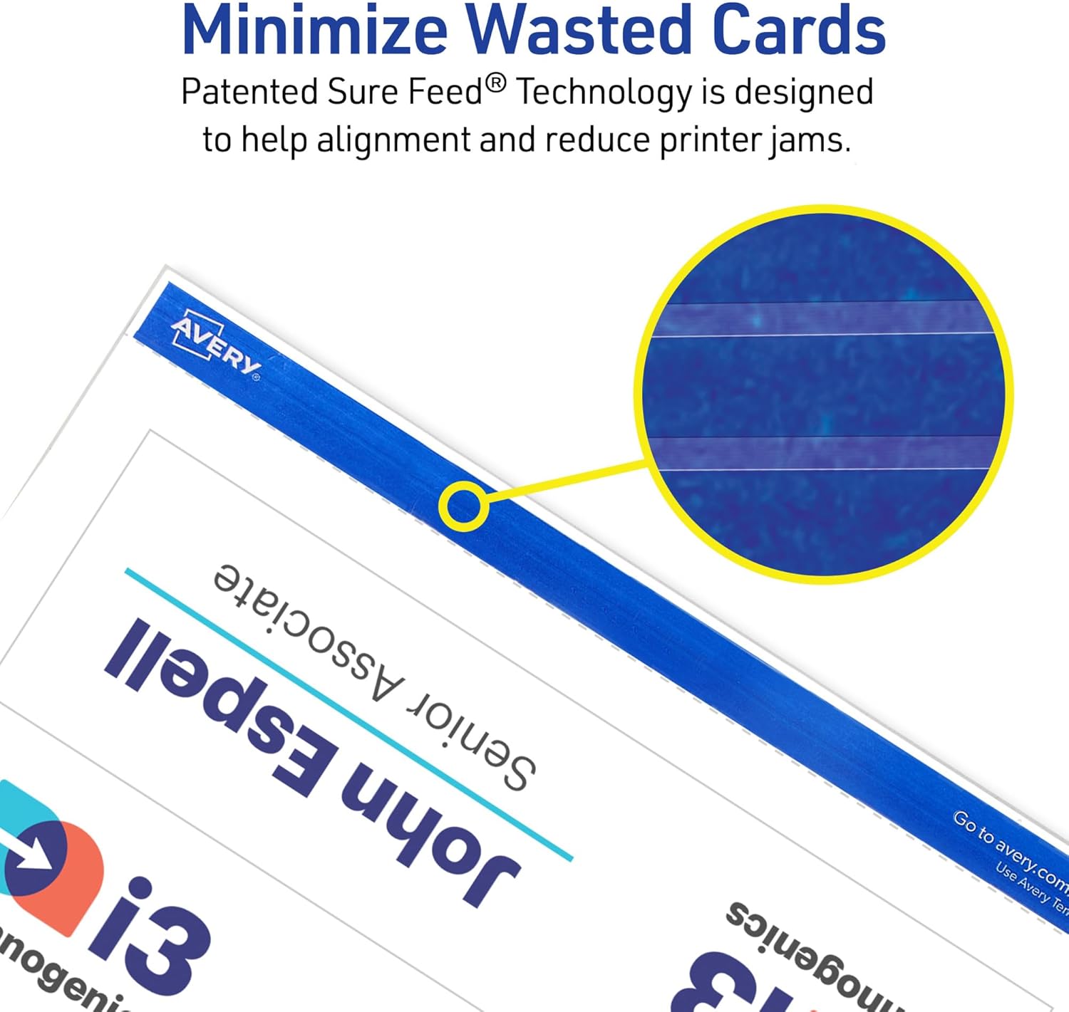 Avery 2-12 x 8-12 Inch Tent Cards with Sure Feed Technology