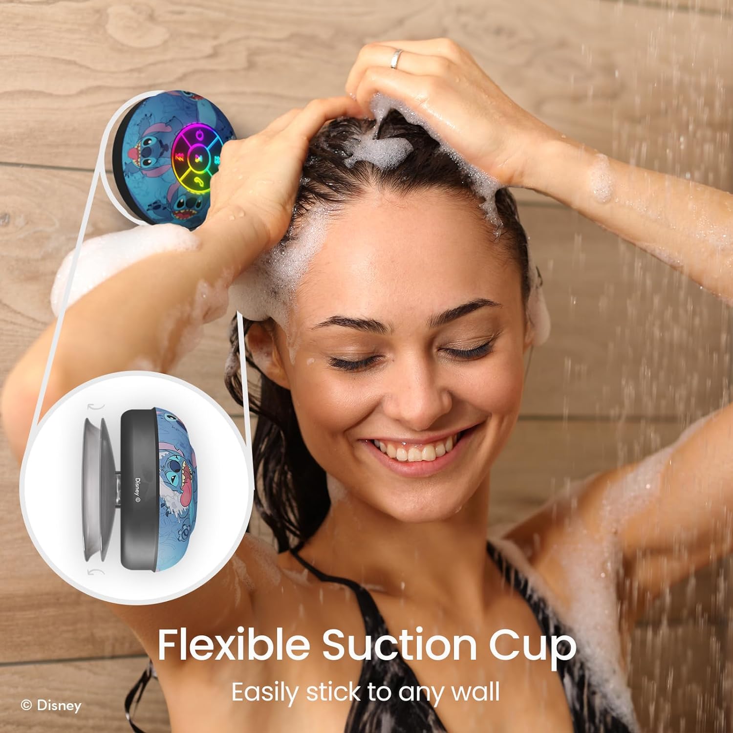 Disney Lilo and Stitch Bluetooth Shower Speaker with Suction Cup