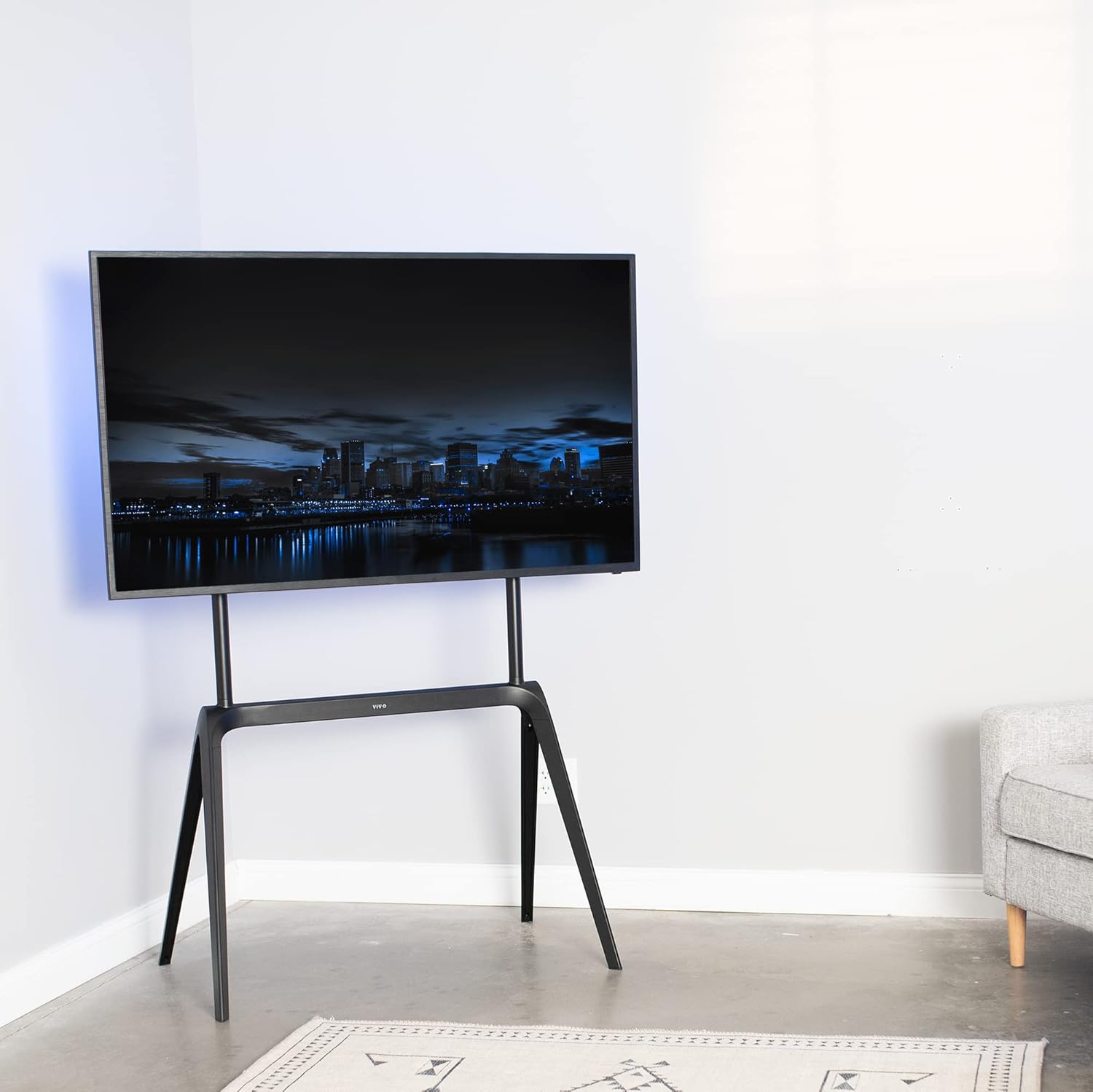 Vivo Steel Easel TV Stand 65-86 Inch Modern Display