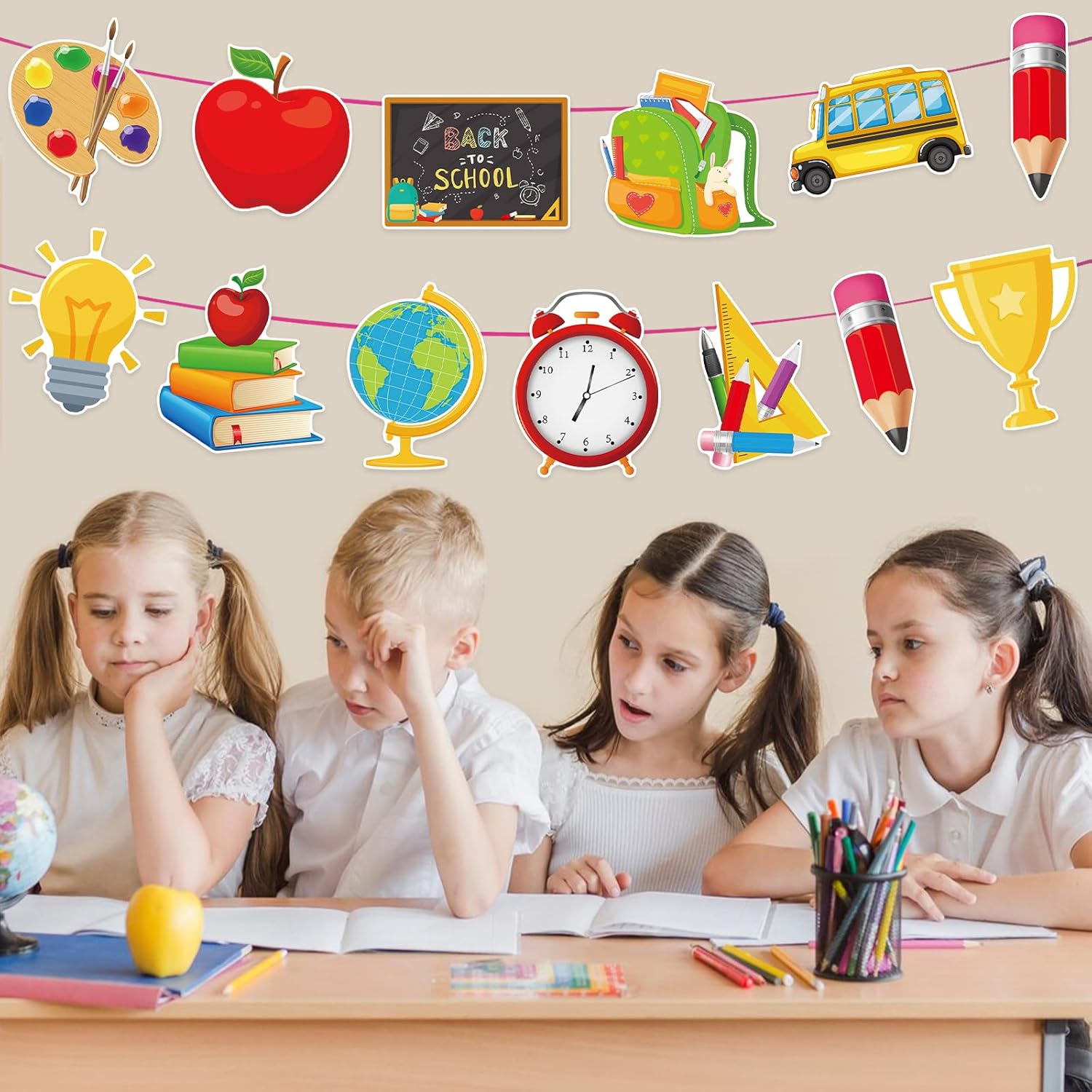 48Pcs Back to School Cutouts for Bulletin Boards