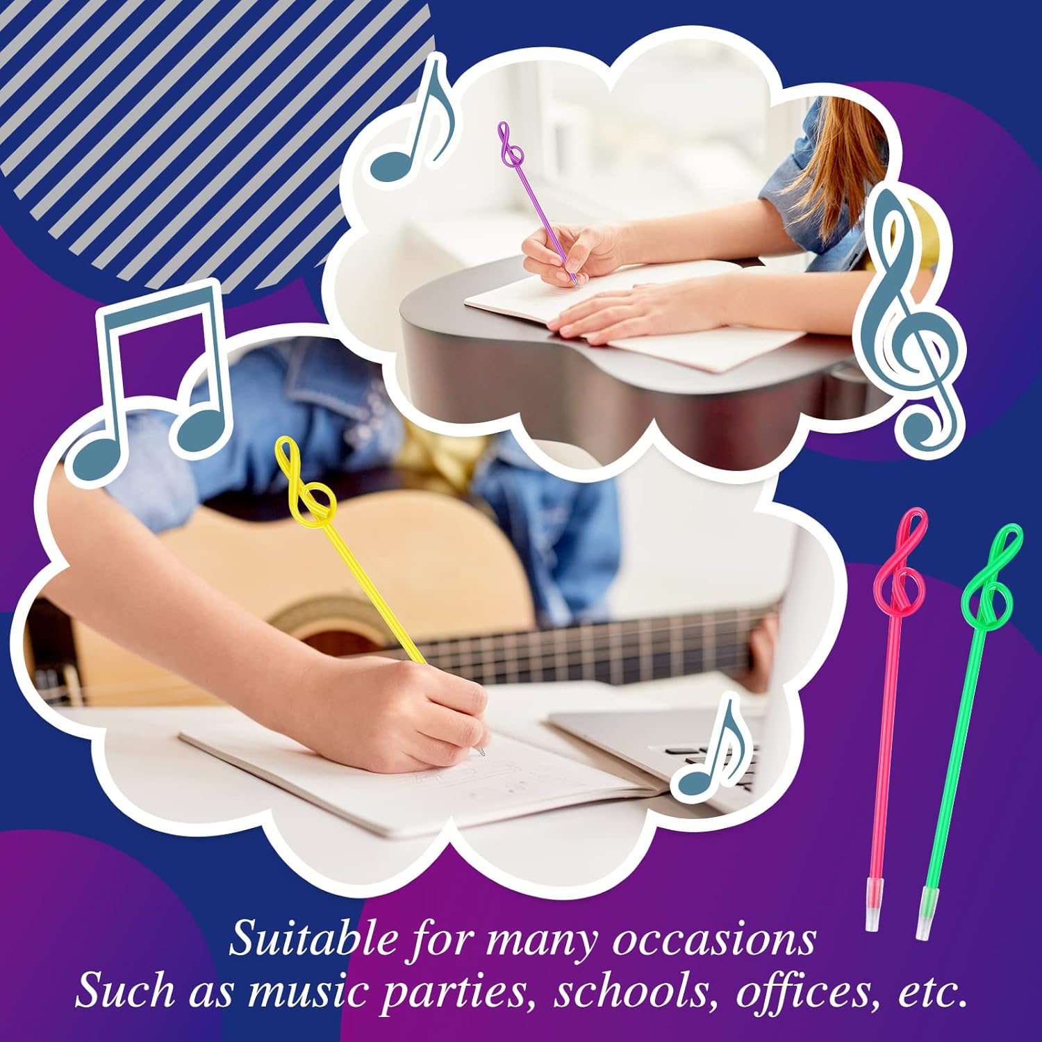 Lincia 100 Pcs Musical Note Ballpoint Pens