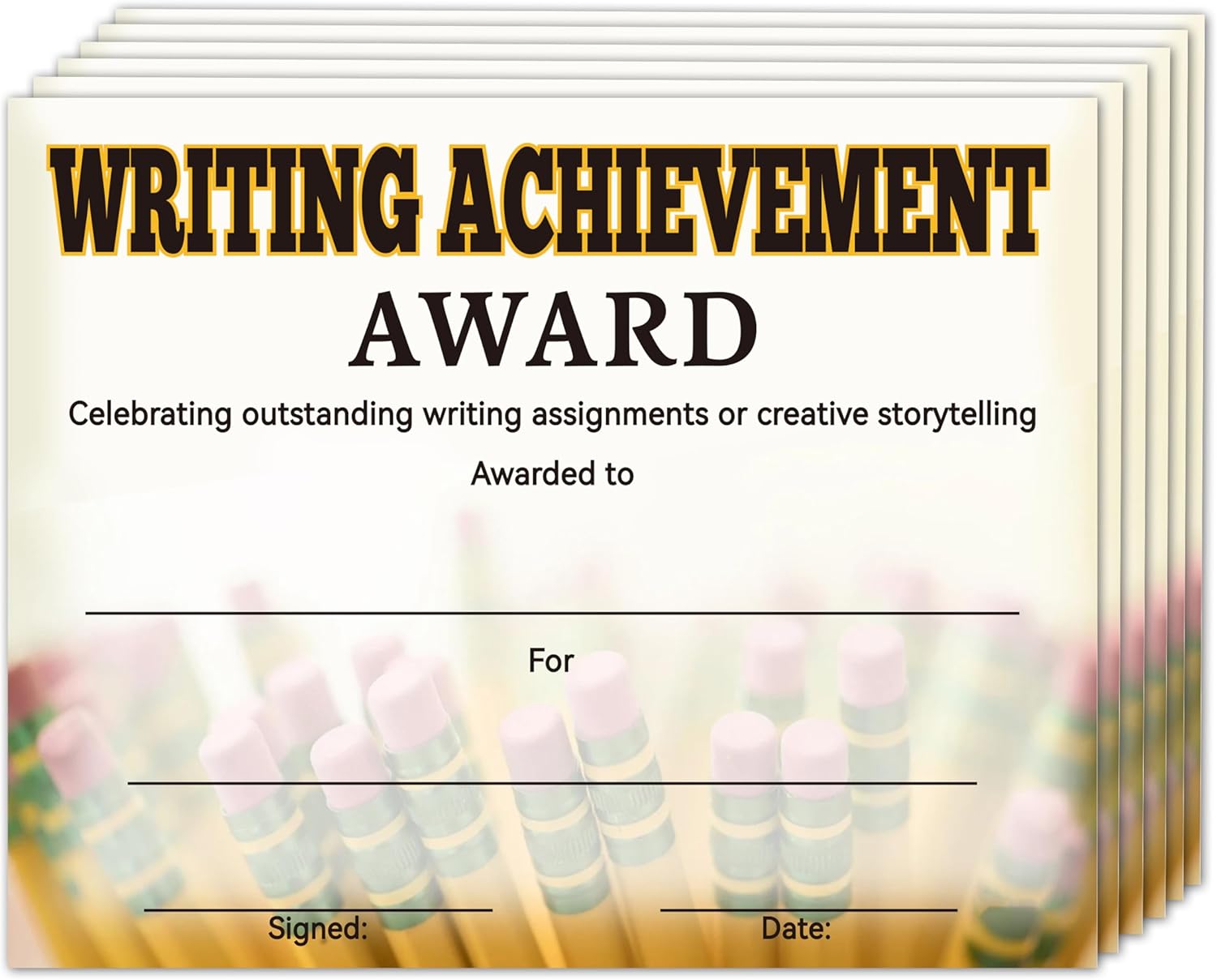 Certificate of Achievement for Kids 25 Pack
