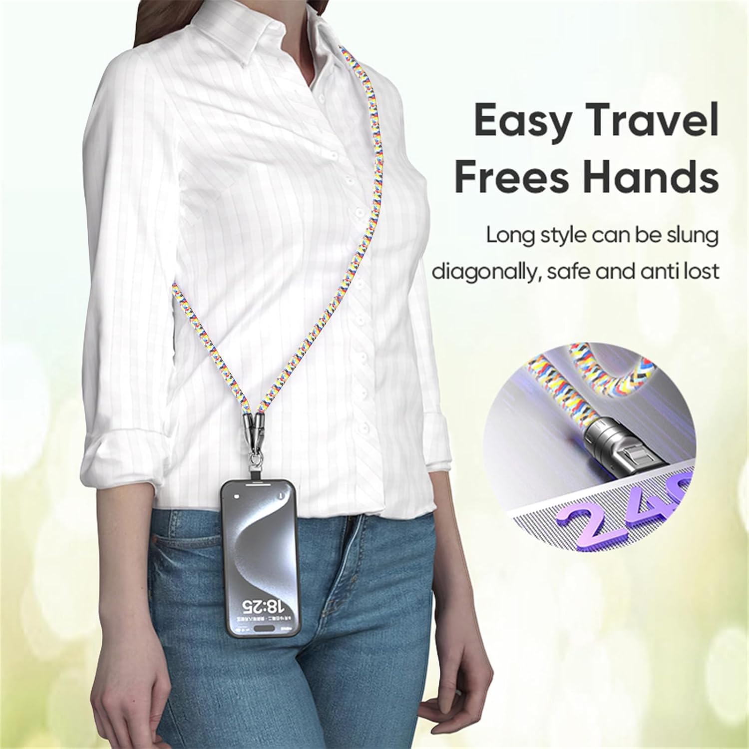 Ephoou 2 in 1 USB-C Lanyard Charging Cable