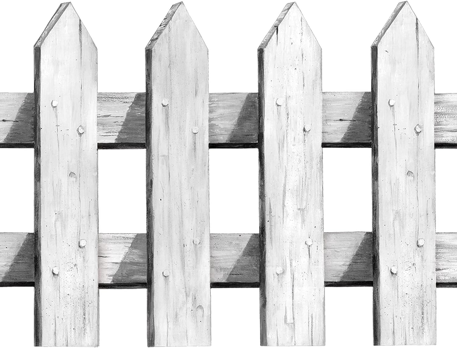 Beistle 6 Piece White Picket Fence Border Decorations