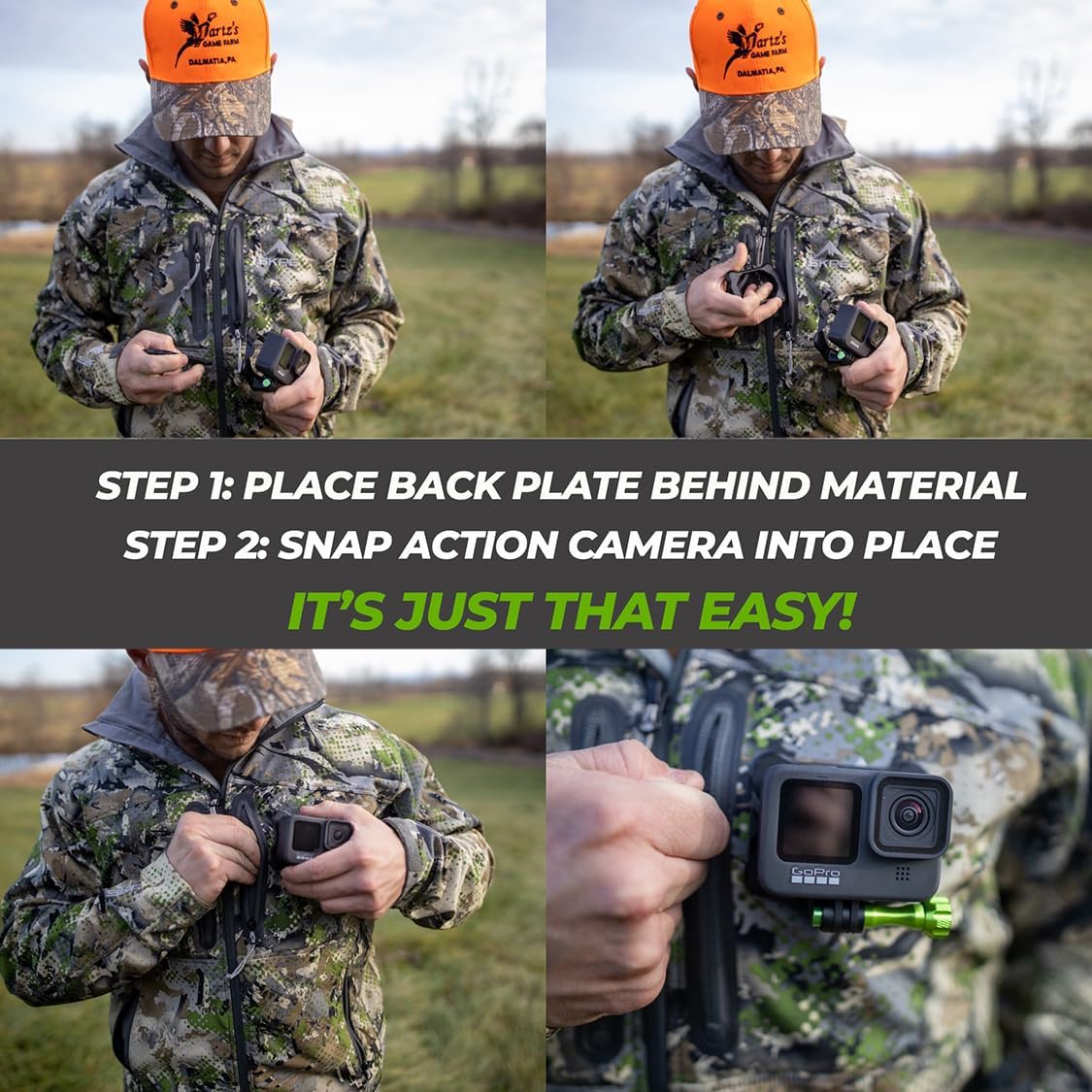 SNAP Mounts PRO Magnetic Camera Helmet Mount for GoPro