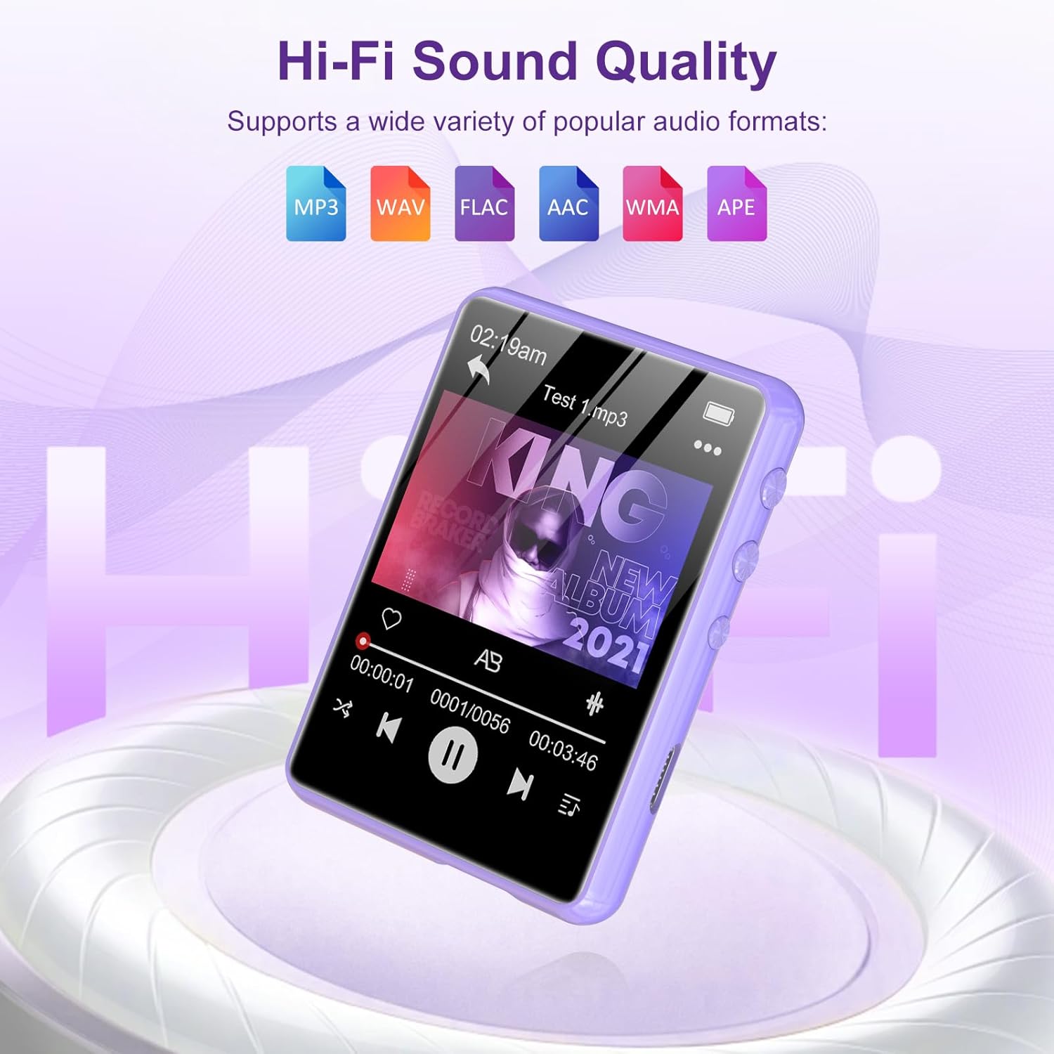 128GB MP3 Player with Bluetooth 54 Purple