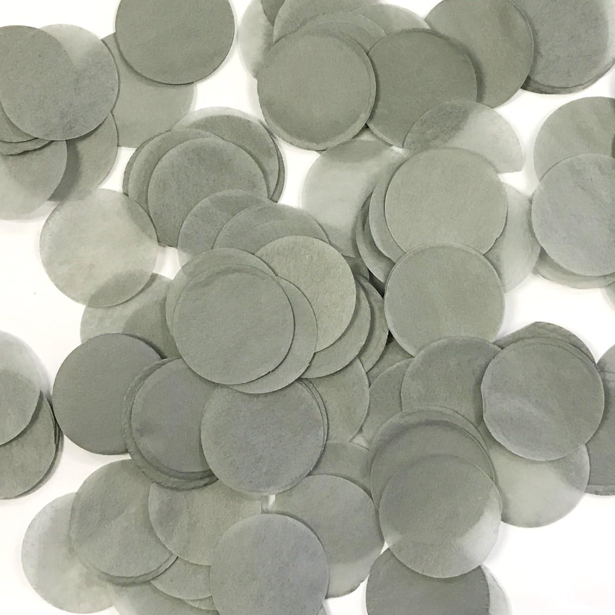 Allydrew Round Tissue Paper Confetti 1 Inch Gray