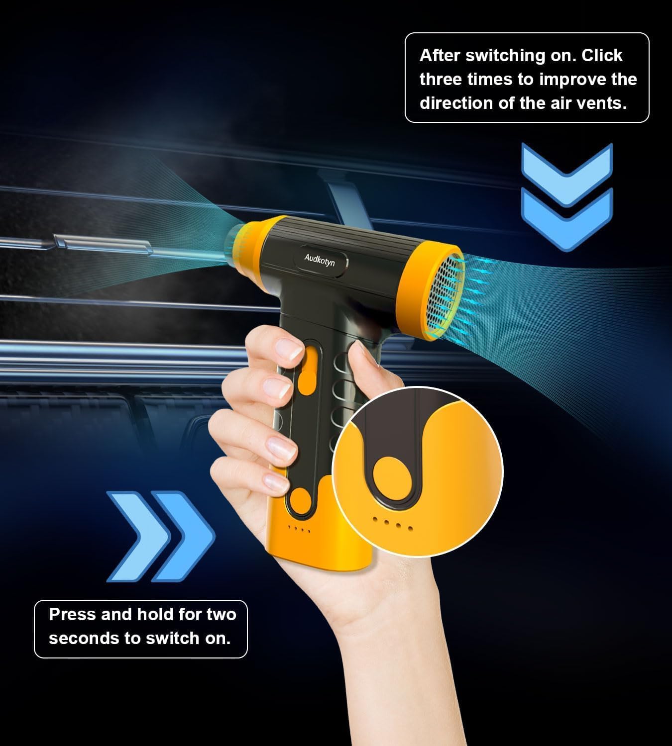 Cordless Electric Air Duster - 150000 RPM for Keyboard Cleaning
