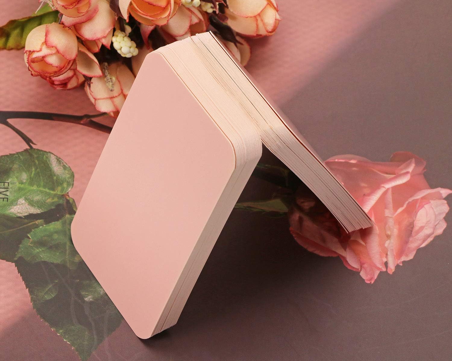 Tupalizy 100PCS Light Pink Writable Business Cards