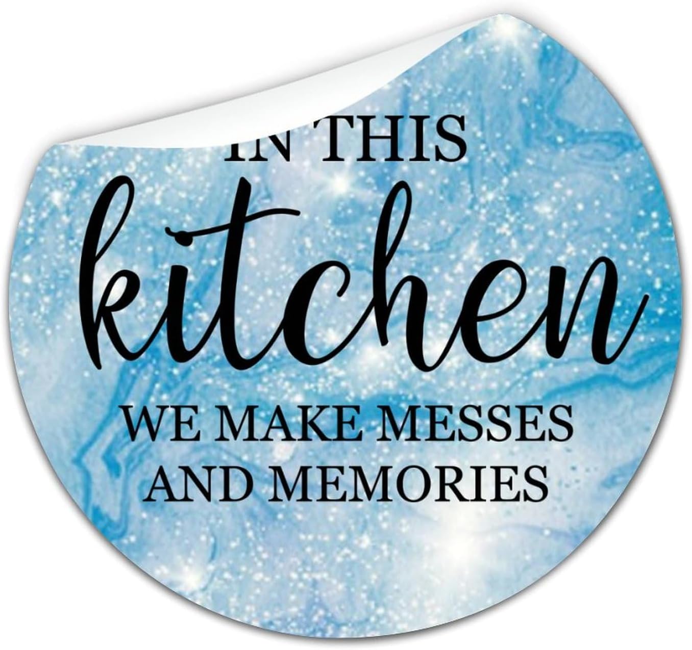 3 Inch Round Label Stickers 100pcs Kitchen Messes Memories Quotes Decals