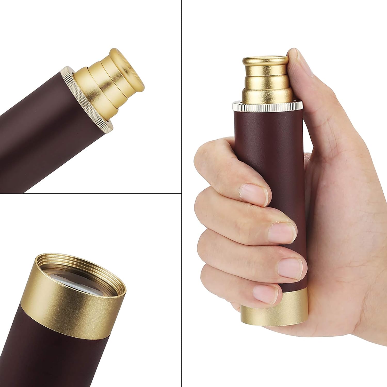 Dangshan Telescope Brass Pirate Monocular - Waterproof 25x30x Collapsible