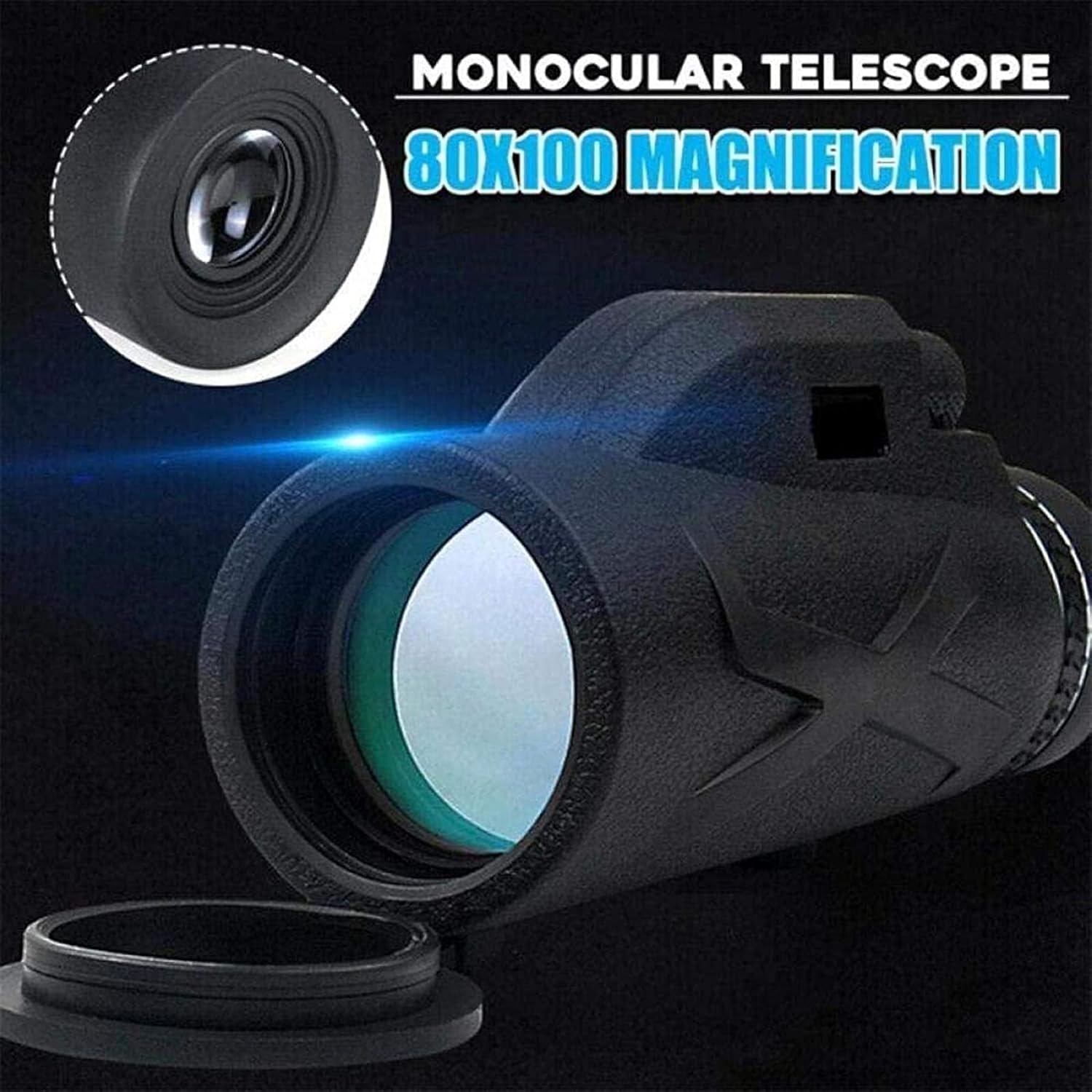80X100 Magnification Waterproof Camping Monocular Telescope