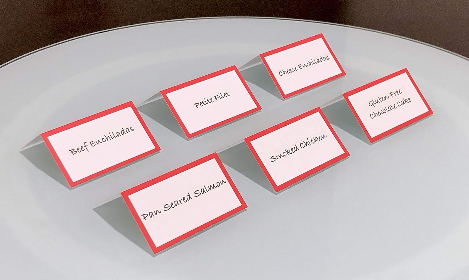 Tented Name Cards 50 Pack - Wedding Banquet Cocktail Party Use