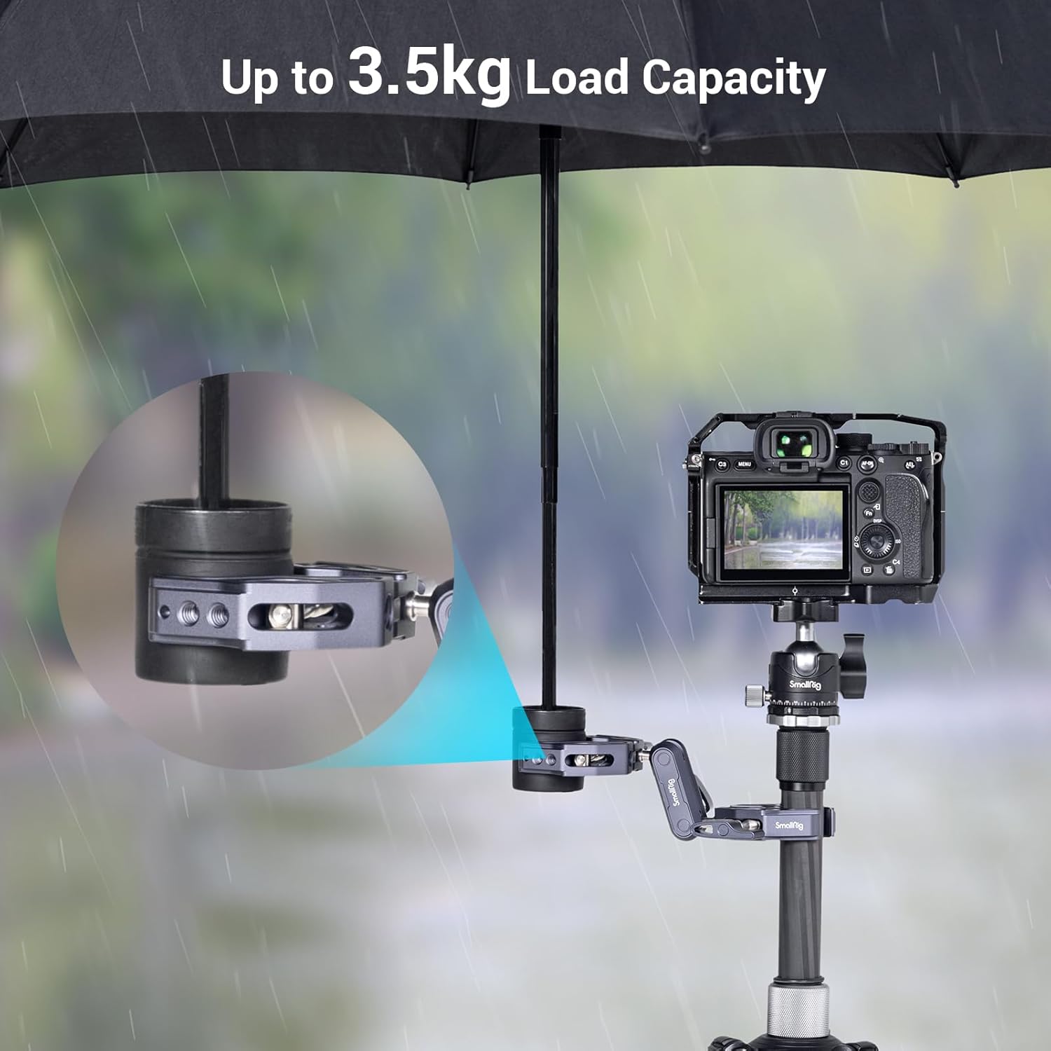 SmallRig Double Clamp Mount for Chair Pole Tripod and More