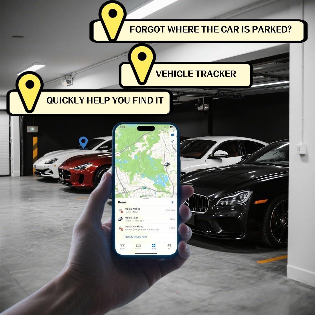10 Year Long Life Battery Item Finder Tracker for Vehicles and Luggage