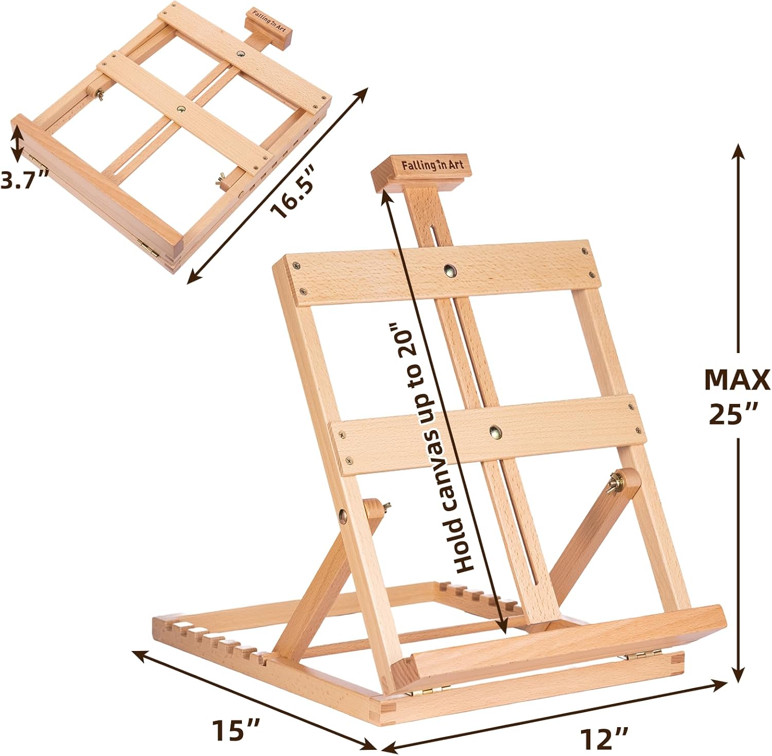 Falling in Art H-Frame Table Top Easel for Painting