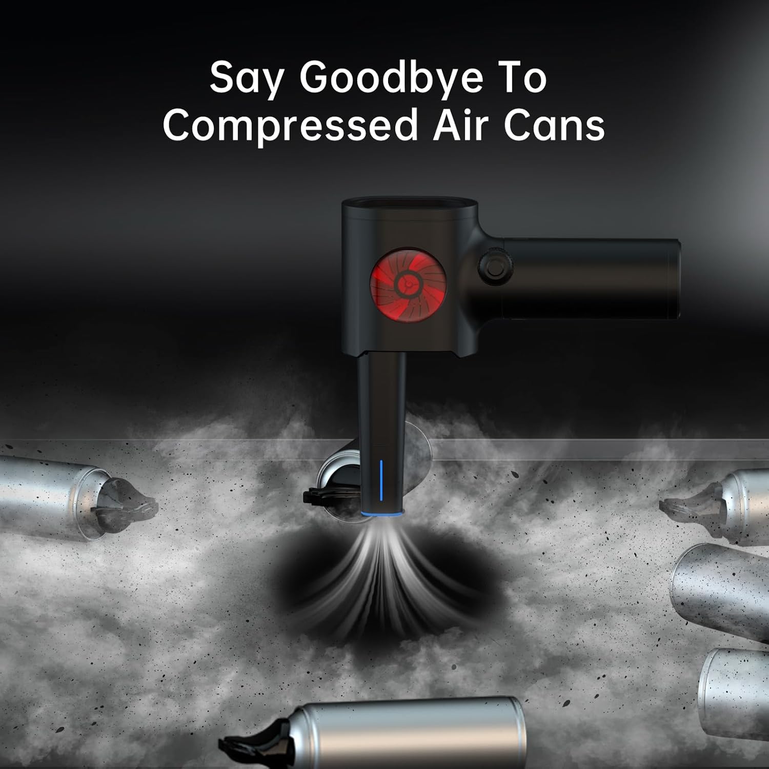 ATEngeus Compressed Air Duster with Storage Case and LED Light