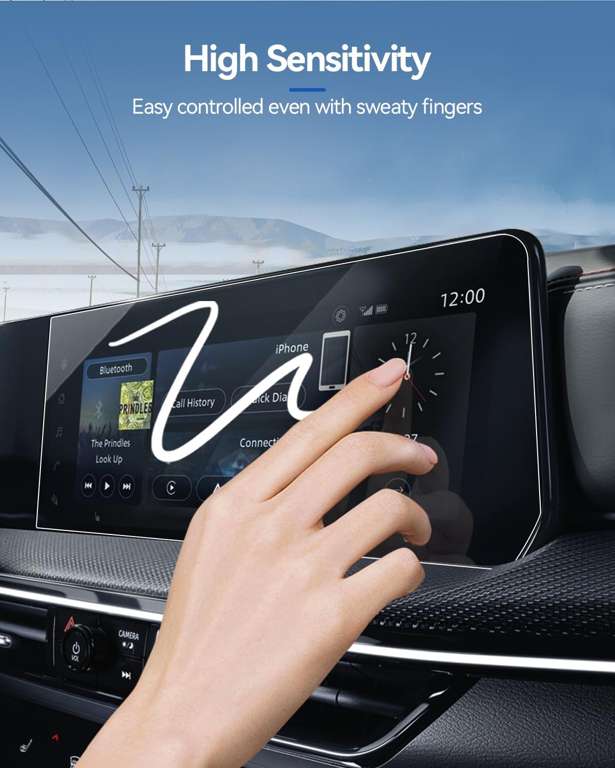 Matte Tempered Glass Screen Protector for 2025 Nissan Kicks SV SR