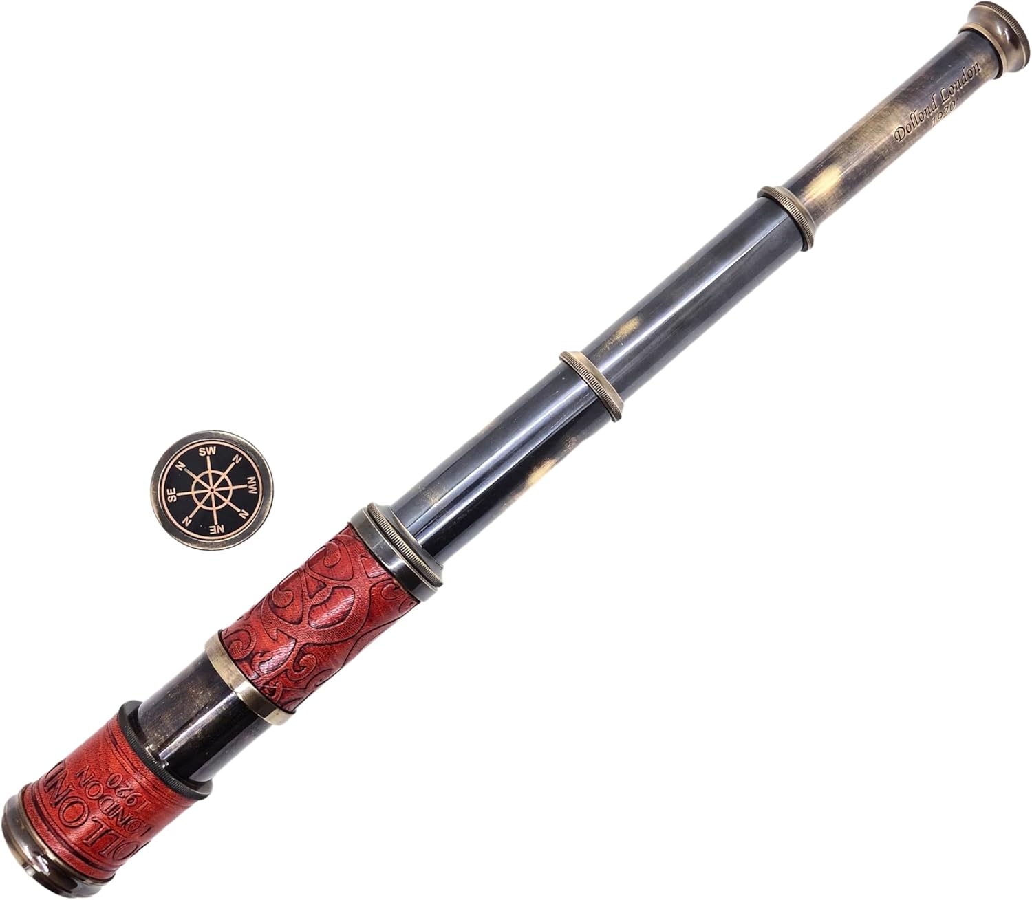 Treasure Lords Nautical Pirate Brass Telescope 15-Inch