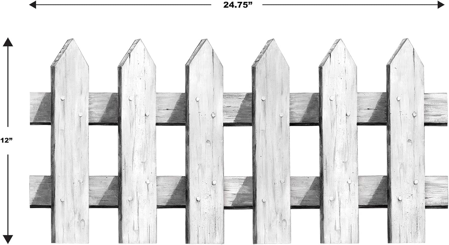 Beistle 6 Piece White Picket Fence Border Decorations