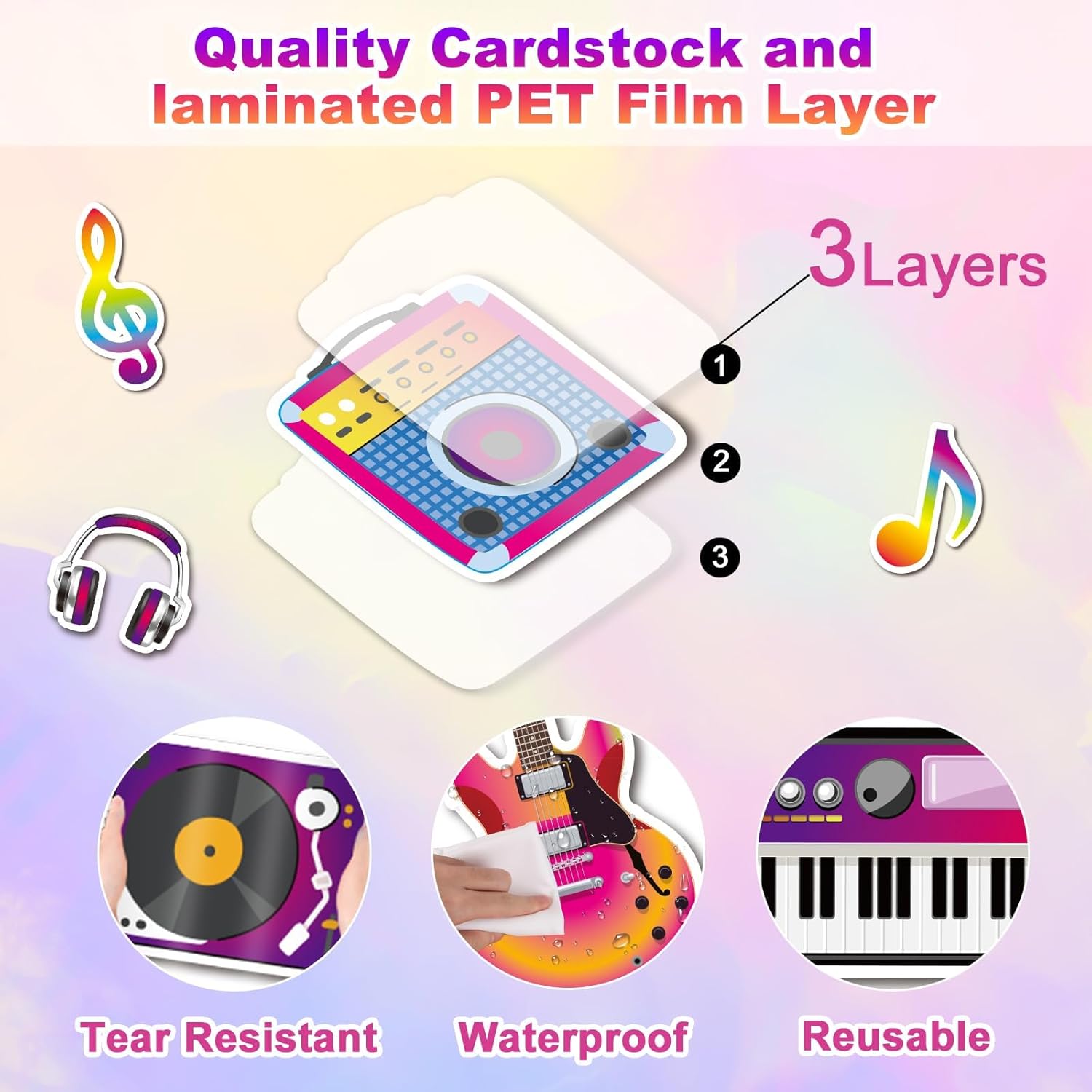 Music Notes Cutouts for Classroom Decorations