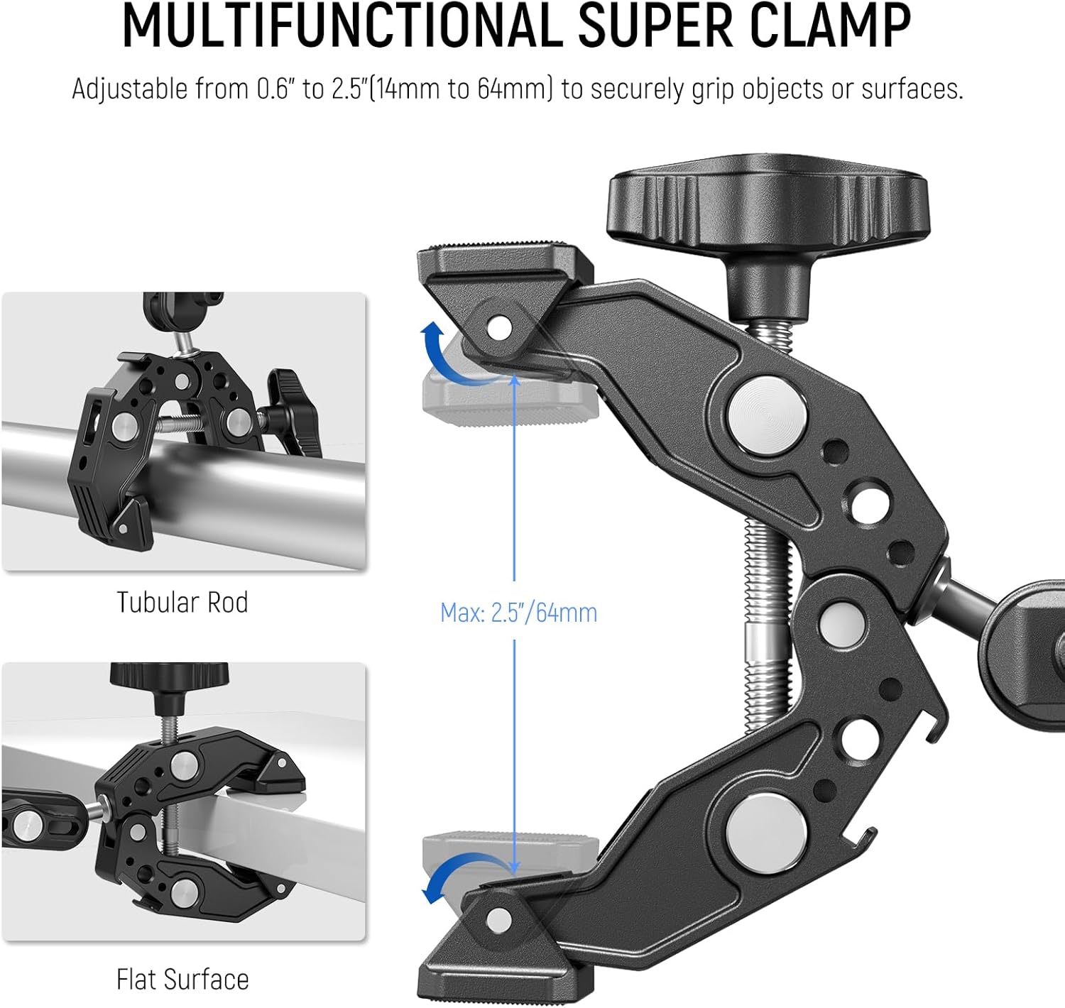NEEWER Double Super Clamp Camera Mount with Magic Arm