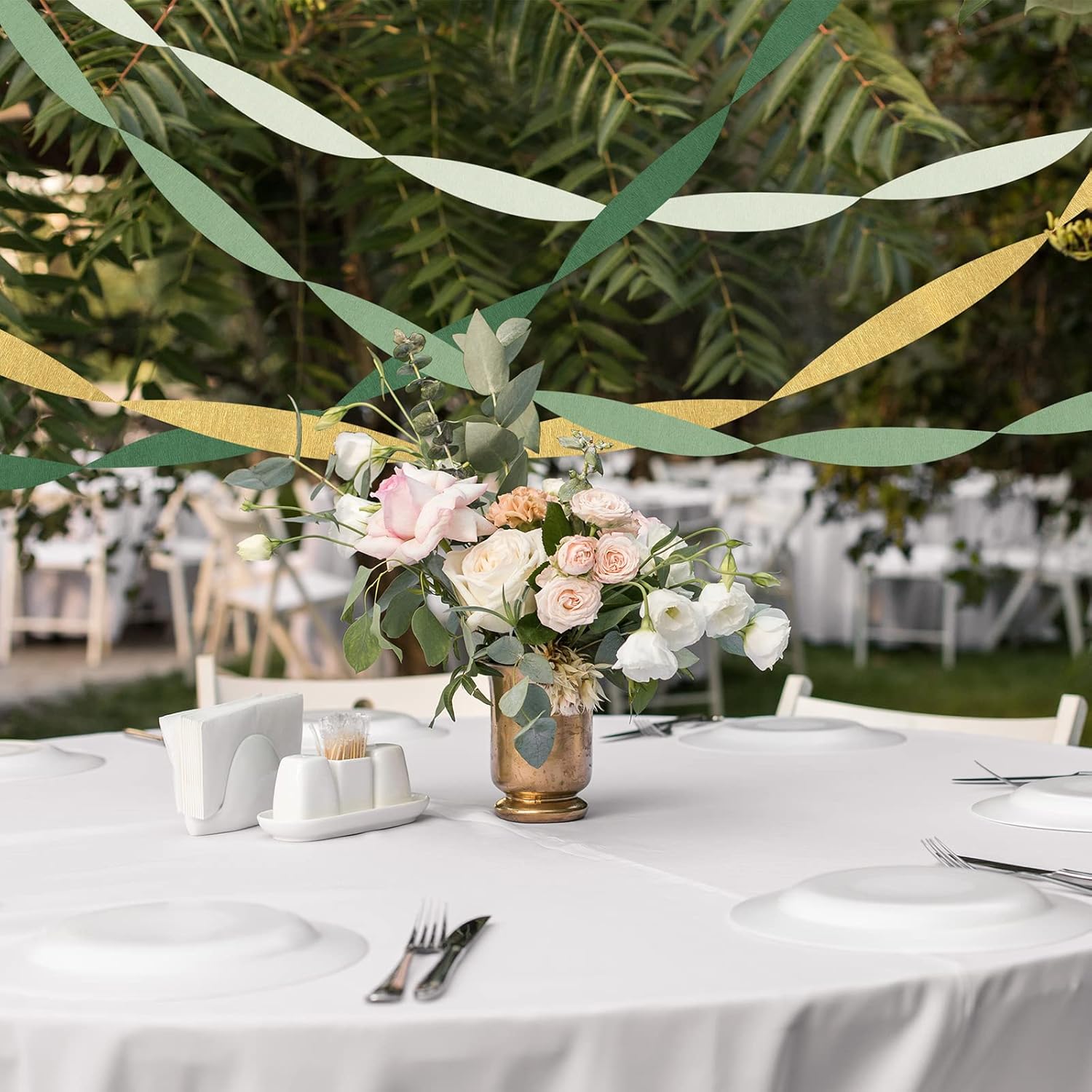 Kisston 10 Rolls Crepe Paper Streamers for Decorations