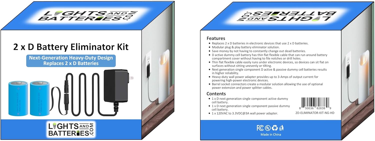 2 x D Next-Generation Heavy Duty Battery Replacement Kit