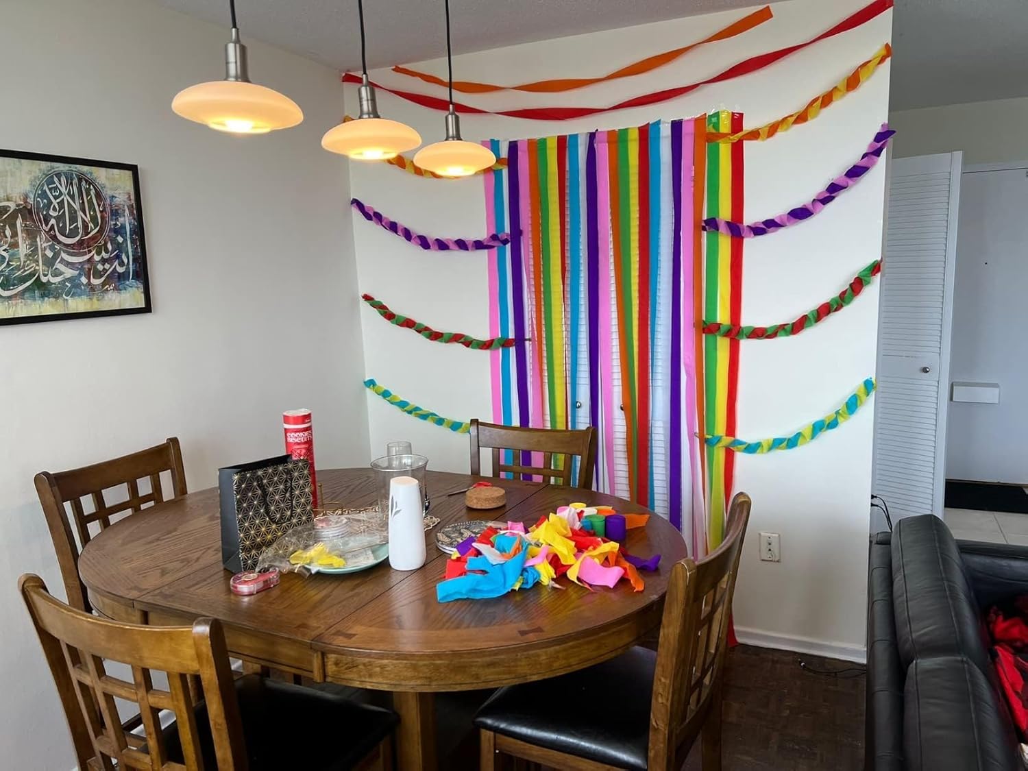 YYaaloa Crepe Paper Streamers 6 Rolls 492ft Rainbow