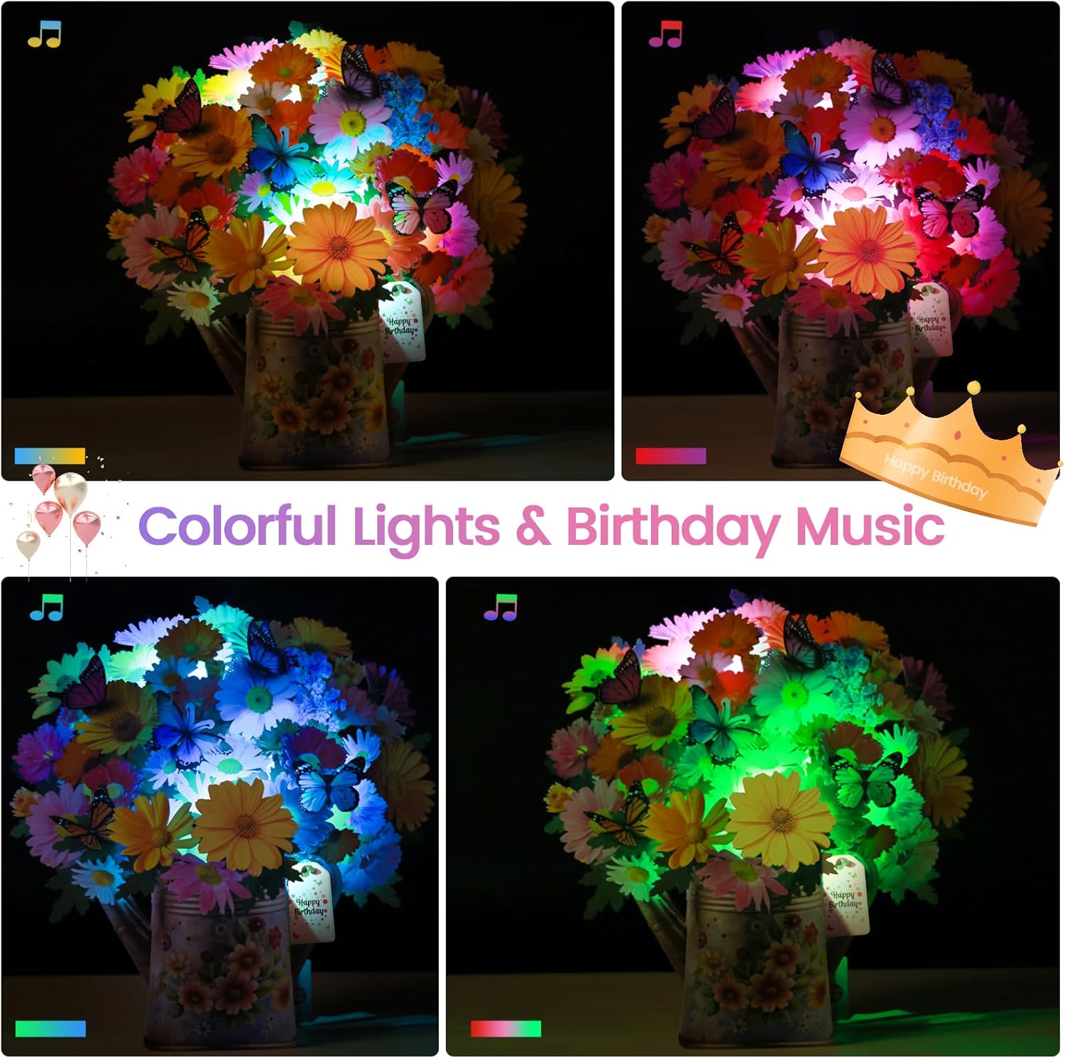 Pop Up Birthday Card with Music and Lights