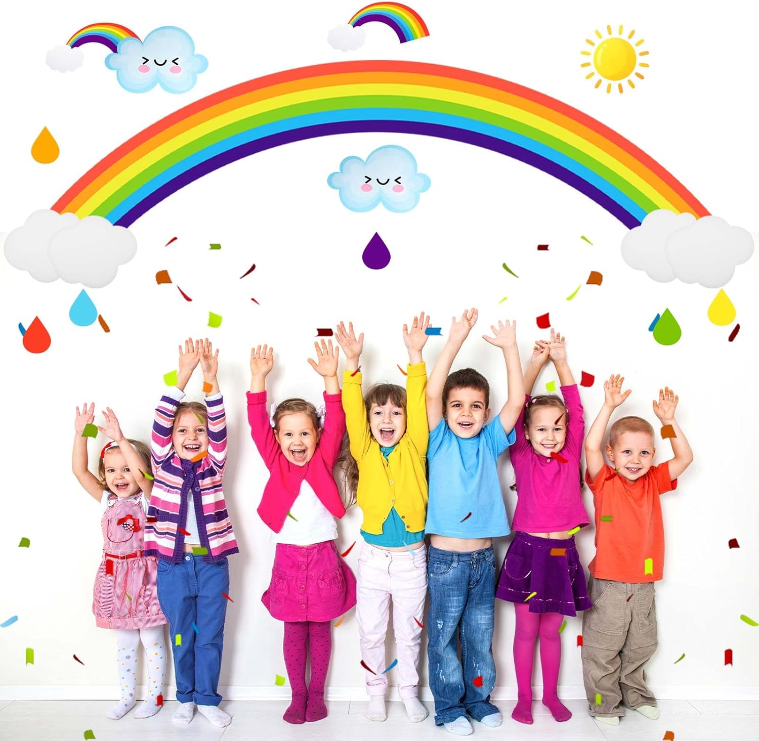 Glenmal 21 Pcs Jumbo Rainbow Bulletin Board Set