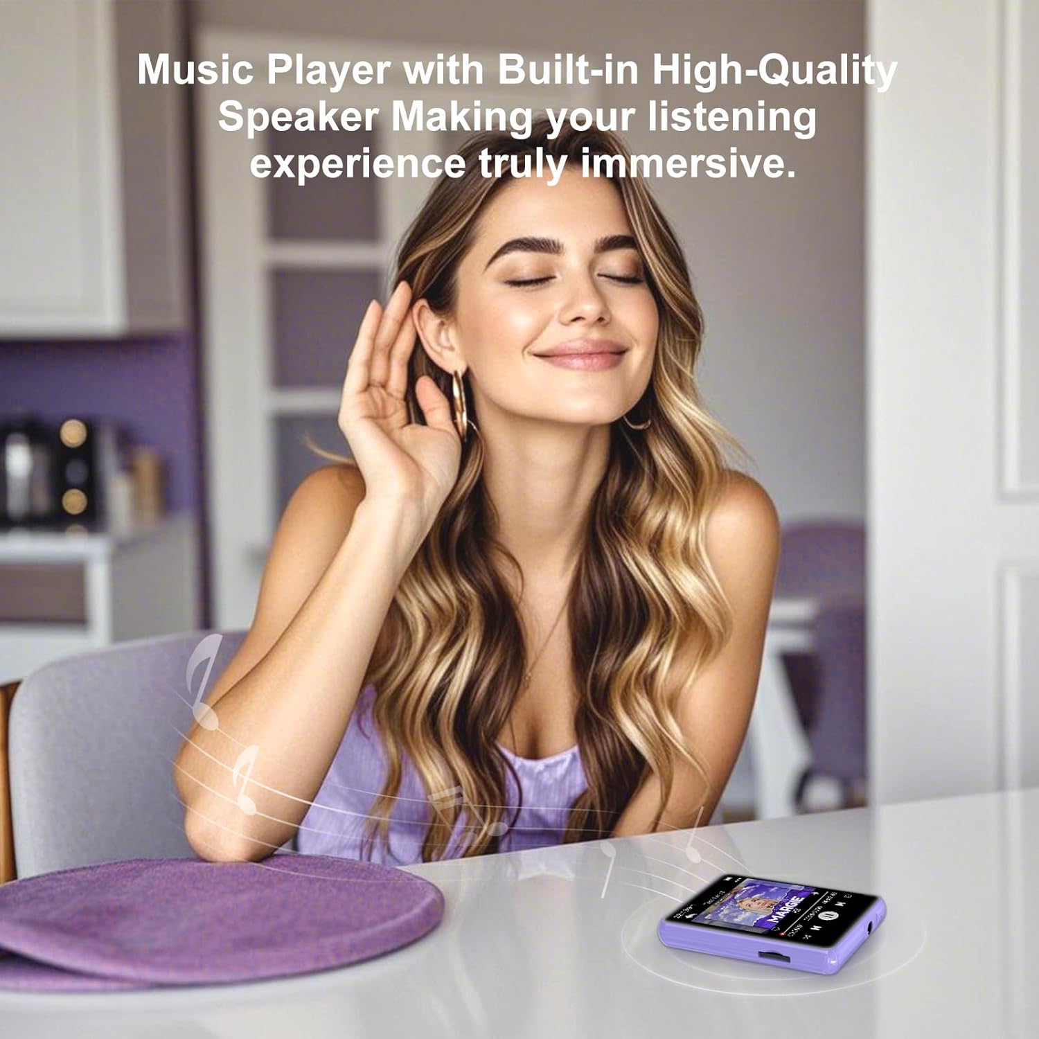 128GB MP3 Player with Bluetooth 54 Purple